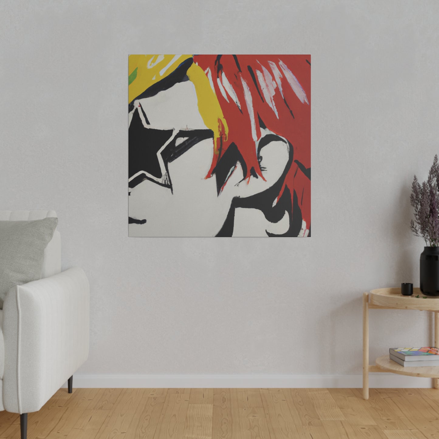 2697V - Rockstar Painting Print | Face | Abstract | Poster | Home Decor | Wall Art | Music Art | Canvas