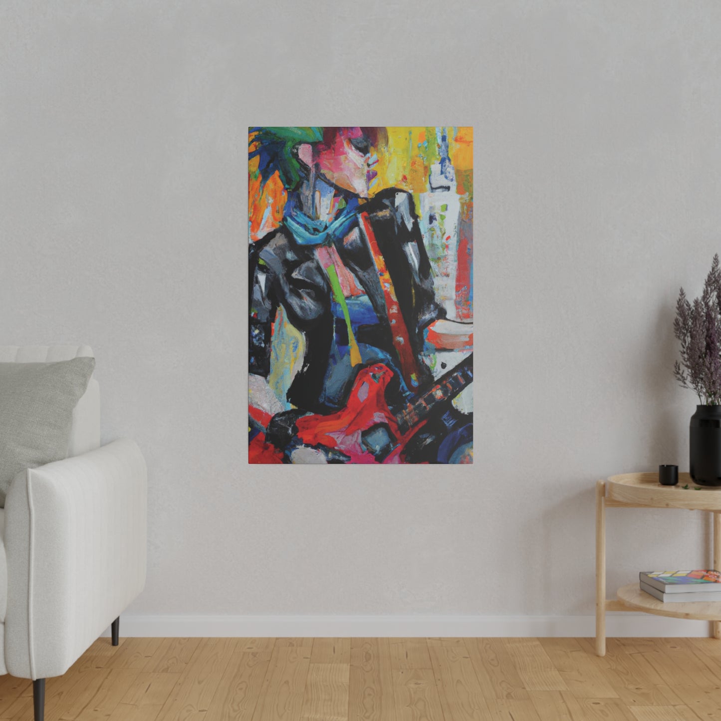 3614G - Rockstar Oil Painting Style Print | Poster | Home Decor | Wall Art | Music Art | Canvas