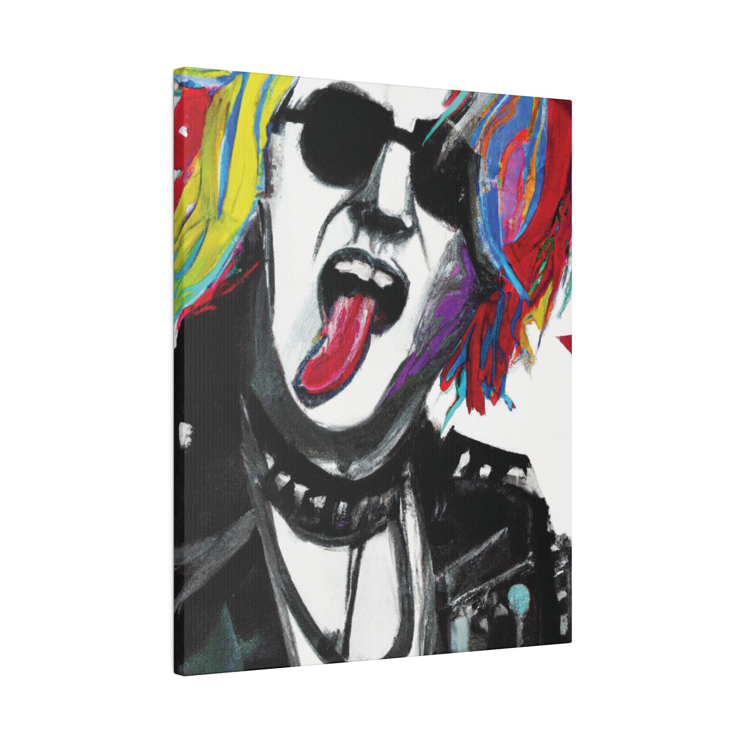 5679K - Rockstar Painting Print | Face | Abstract | Poster | Home Decor | Wall Art | Music Art | Canvas