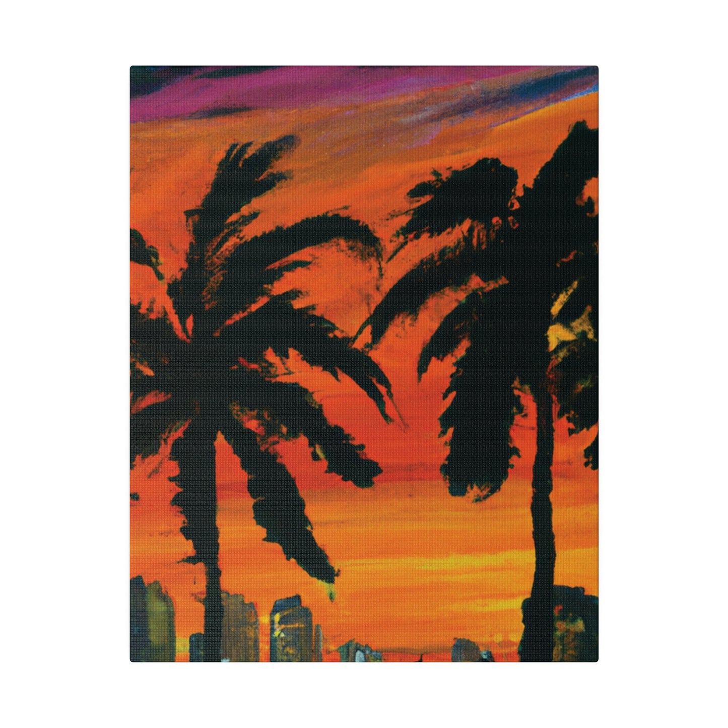 3294V - Miami Beach Sunset Painting Print | Miami | Beach | Sunset | Poster | Home Decor | Wall Art | Canvas