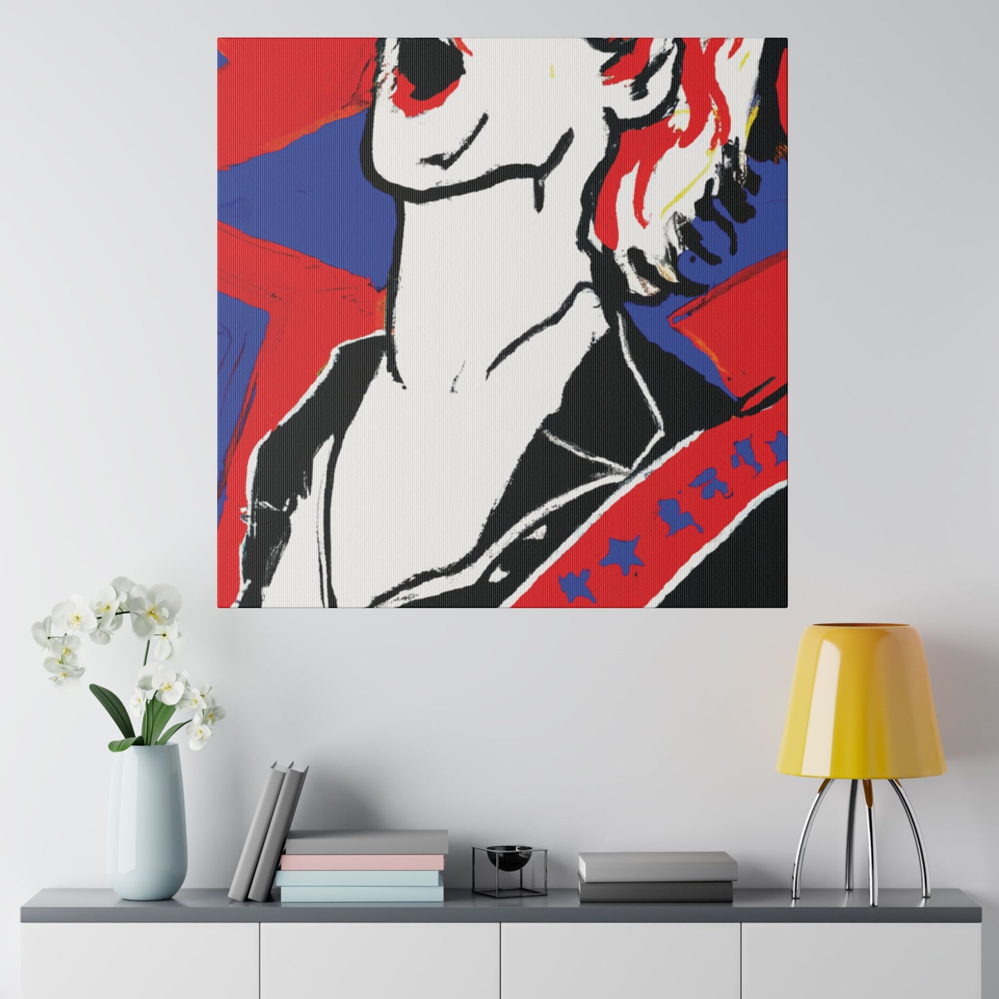 7263X - Rockstar Painting Print | Face | Abstract | Poster | Home Decor | Wall Art | Music Art | Canvas