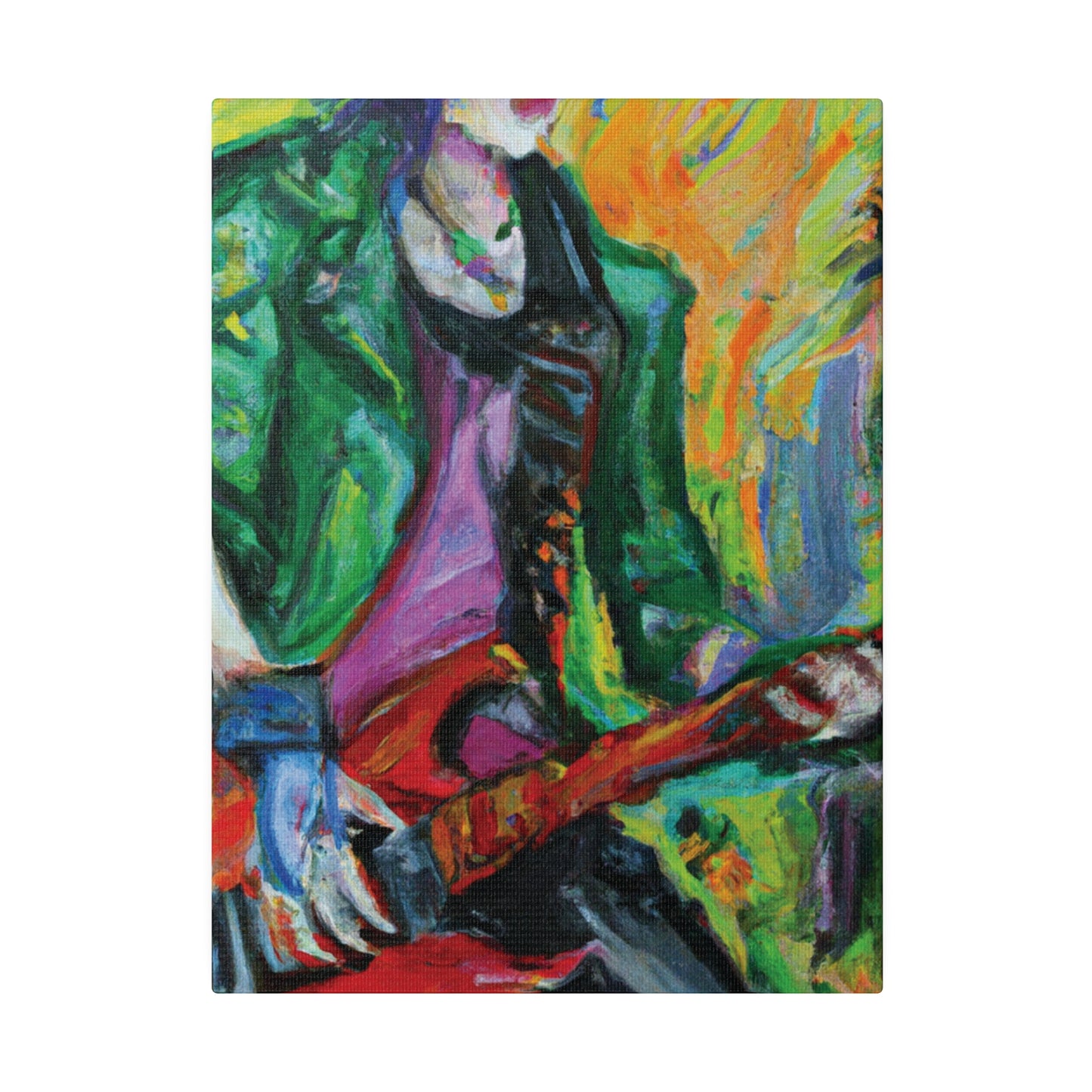 8272F - Rockstar Oil Painting Style Print | Poster | Home Decor | Wall Art | Music Art | Canvas