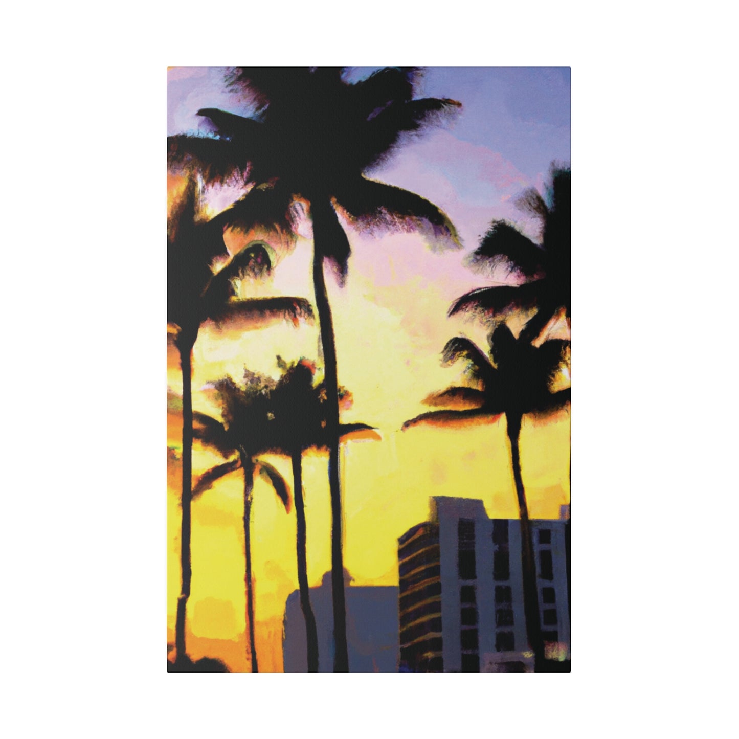 9691V - Miami Beach Sunset Painting Print | Miami | Beach | Sunset | Poster | Home Decor | Wall Art | Canvas