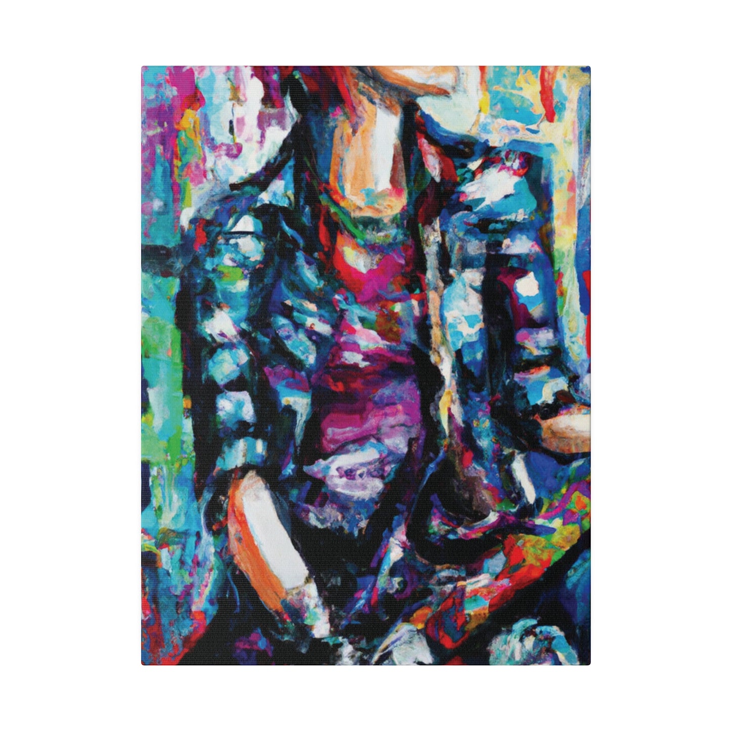 5033P - Rockstar Oil Painting Style Print | Poster | Home Decor | Wall Art | Music Art | Canvas