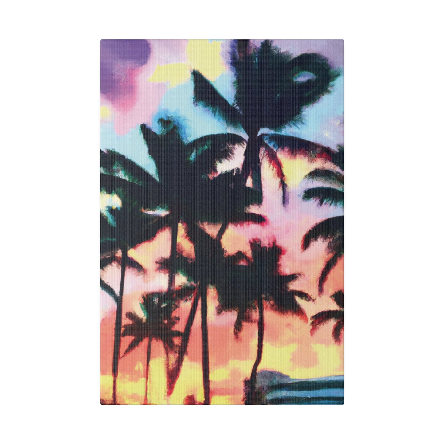 5231V - Miami Beach Sunset Painting Print | Miami | Beach | Sunset | Poster | Home Decor | Wall Art | Canvas