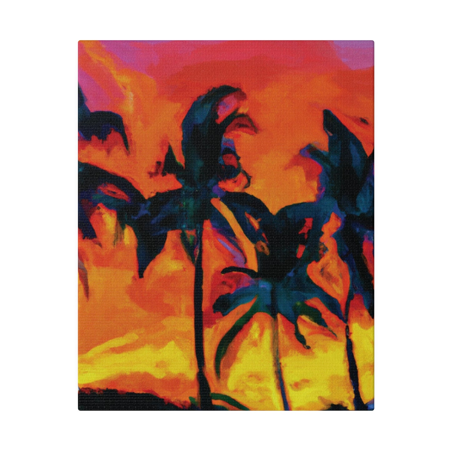 7487R - Miami Beach Sunset Painting Print | Miami | Beach | Sunset | Poster | Home Decor | Wall Art | Canvas