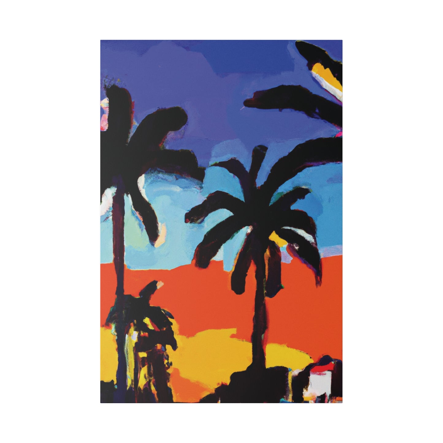 8634T - Miami Beach Sunset Painting Print | Miami | Beach | Sunset | Poster | Home Decor | Wall Art | Canvas