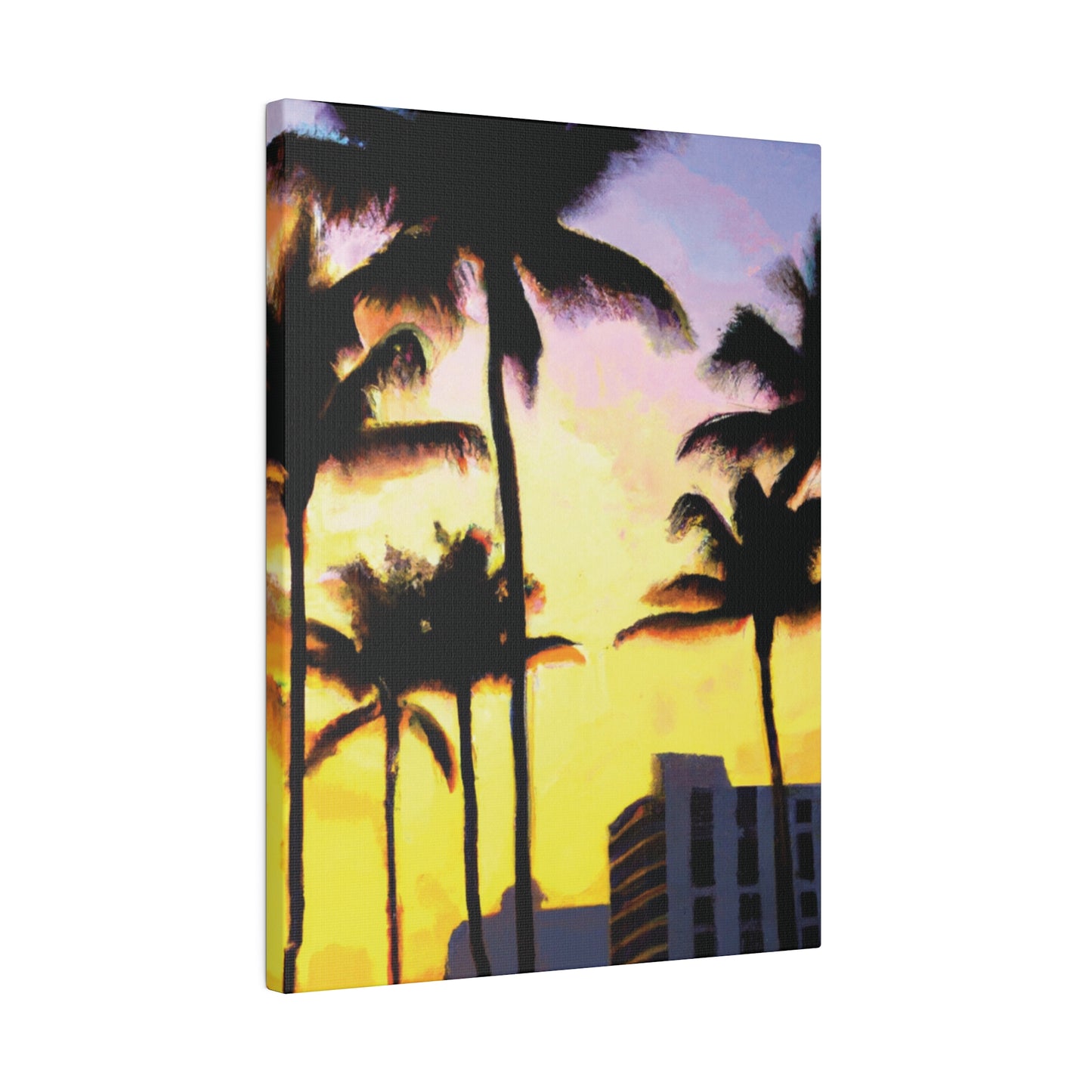 9691V - Miami Beach Sunset Painting Print | Miami | Beach | Sunset | Poster | Home Decor | Wall Art | Canvas