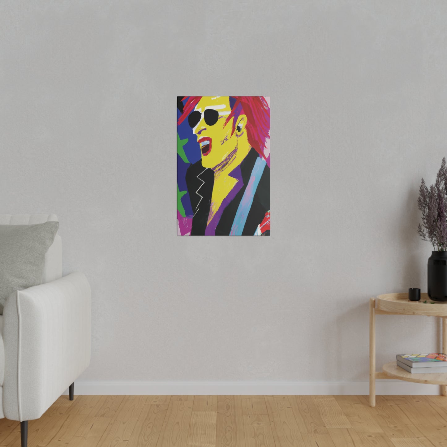 9751P - Rockstar Painting Print | Face | Abstract | Poster | Home Decor | Wall Art | Music Art | Canvas