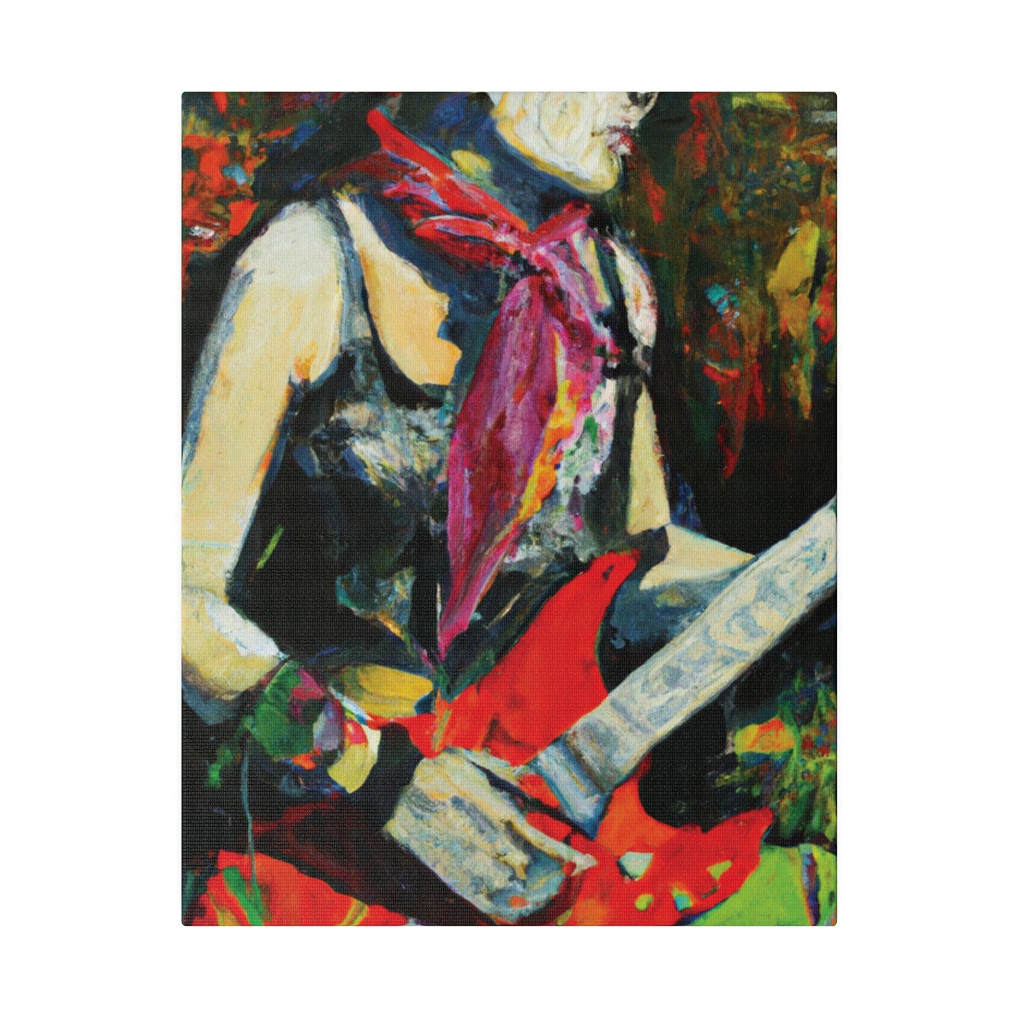 7203Q - Rockstar Oil Painting Style Print | Poster | Home Decor | Wall Art | Music Art | Canvas