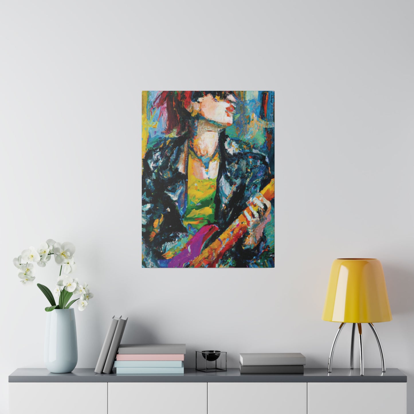 4638F - Rockstar Oil Painting Style Print | Poster | Home Decor | Wall Art | Music Art | Canvas