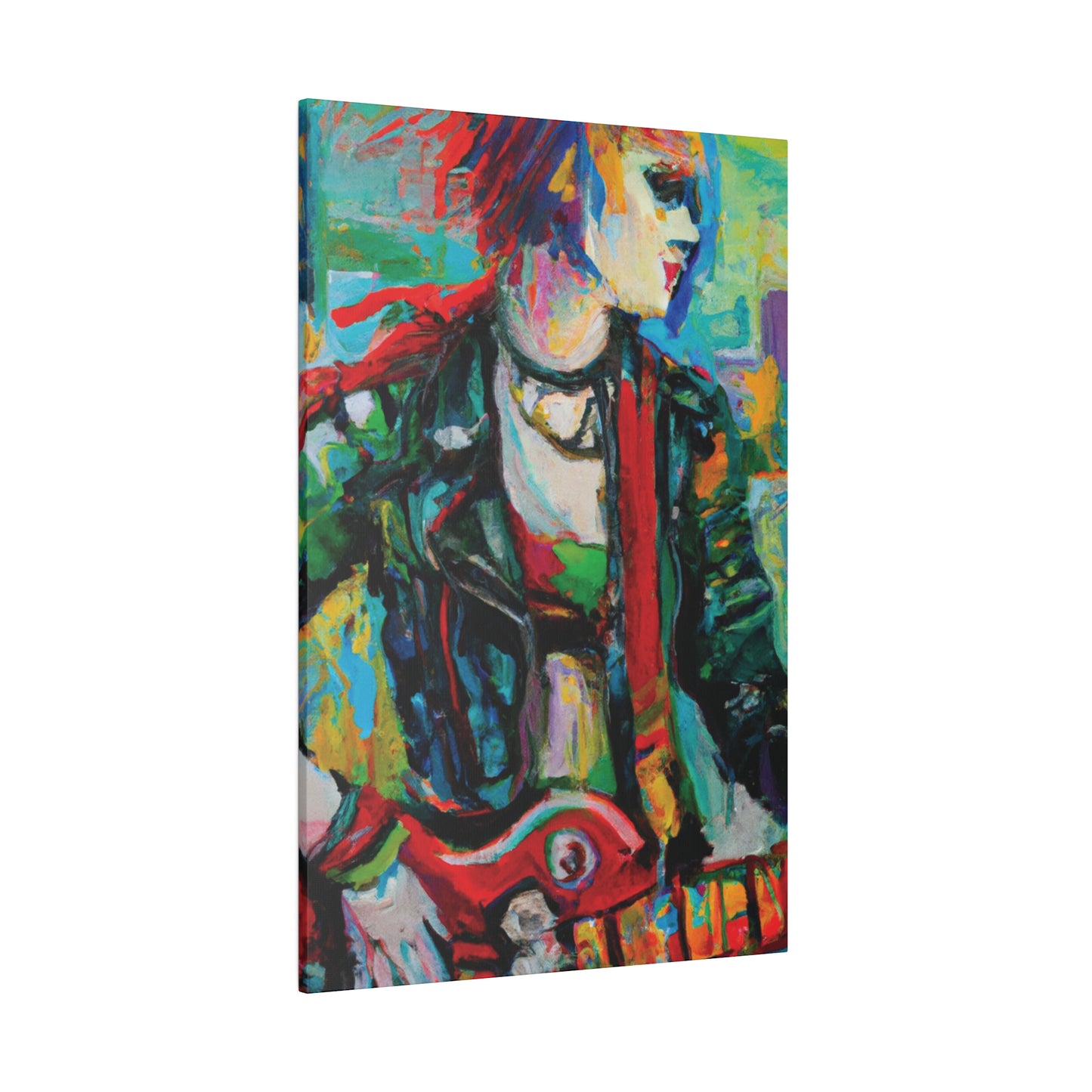 7245X - Rockstar Oil Painting Style Print | Poster | Home Decor | Wall Art | Music Art | Canvas