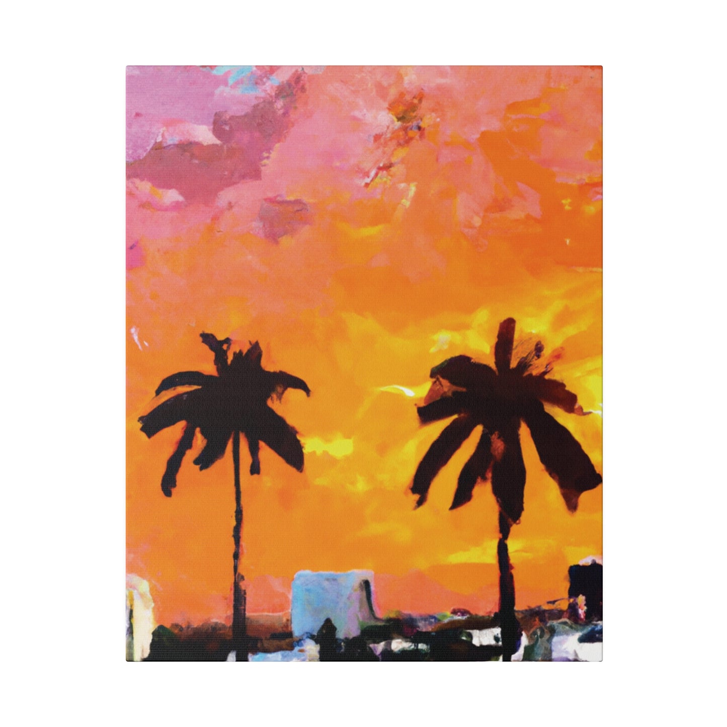 2759A - Miami Beach Sunset Painting Print | Miami | Beach | Sunset | Poster | Home Decor | Wall Art | Canvas