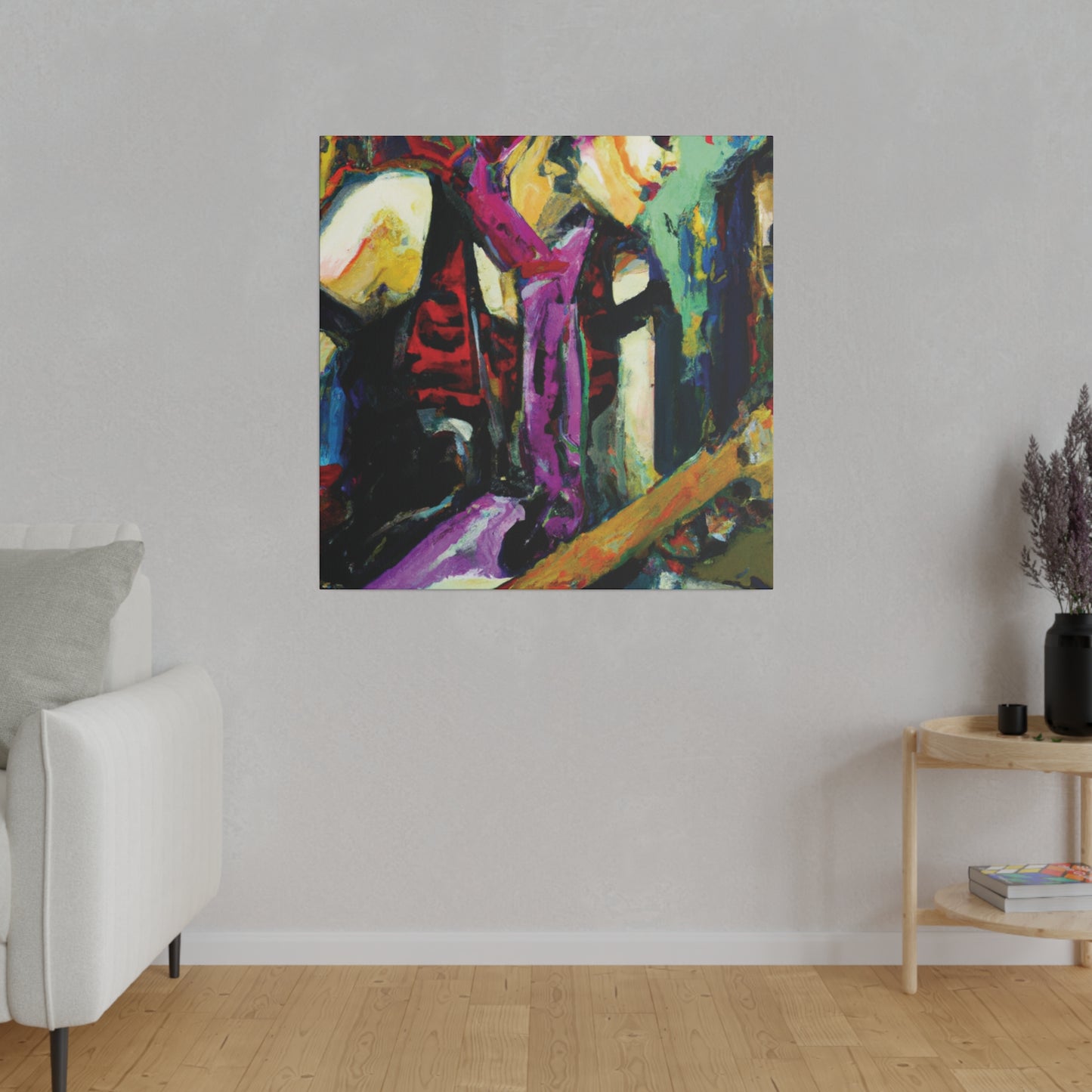 9704G - Rockstar Oil Painting Style Print | Poster | Home Decor | Wall Art | Music Art | Canvas