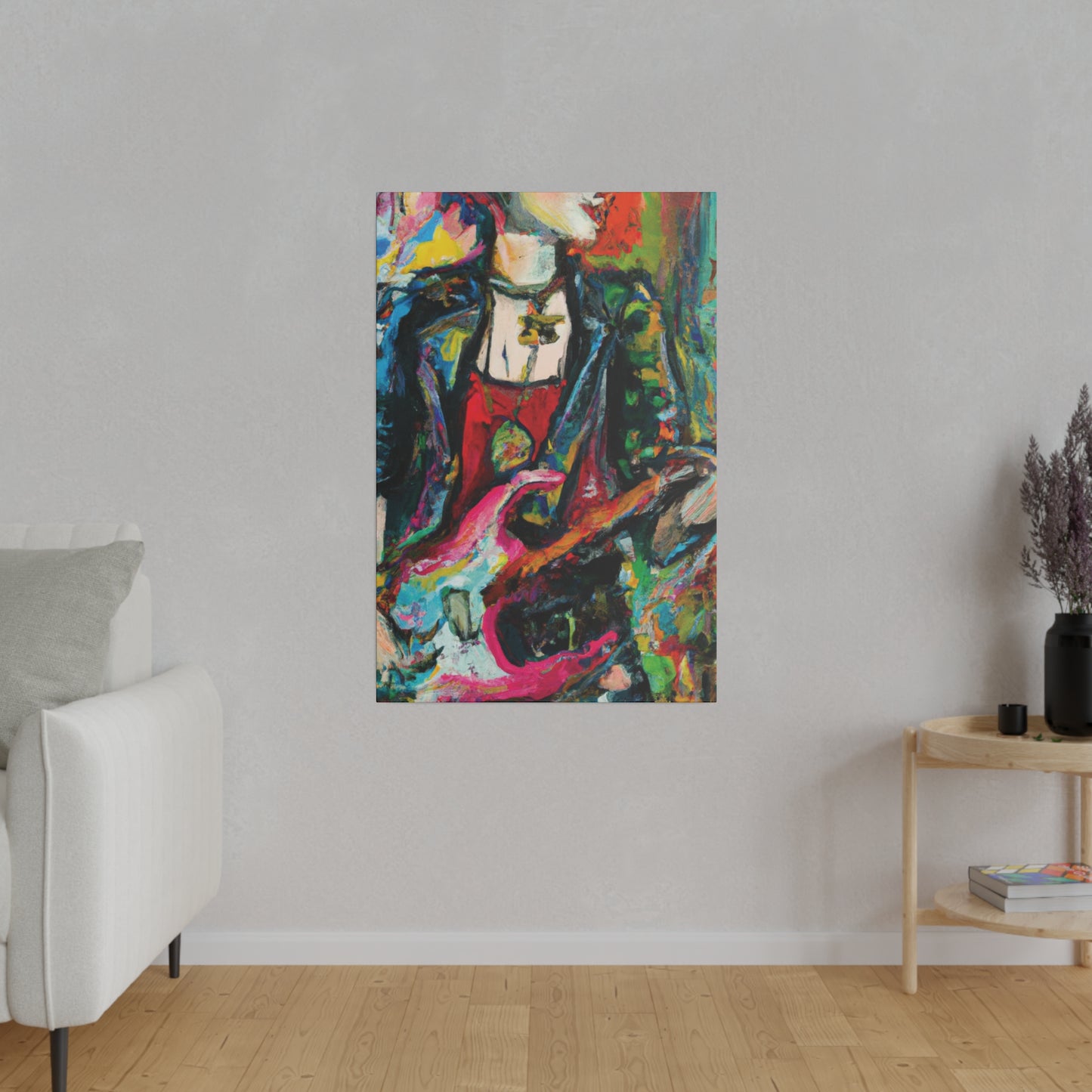 4558Z - Rockstar Oil Painting Style Print | Poster | Home Decor | Wall Art | Music Art | Canvas