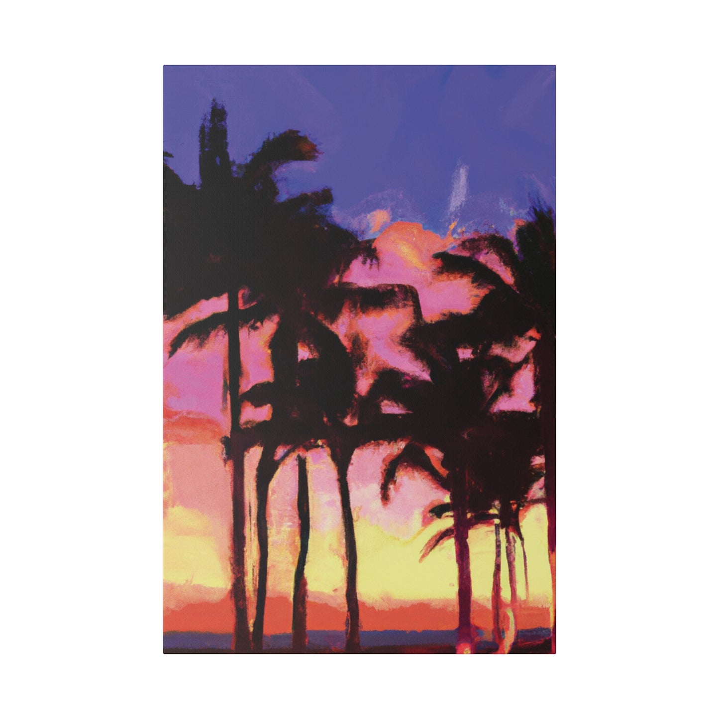 9365H - Miami Beach Sunset Painting Print | Miami | Beach | Sunset | Poster | Home Decor | Wall Art | Canvas