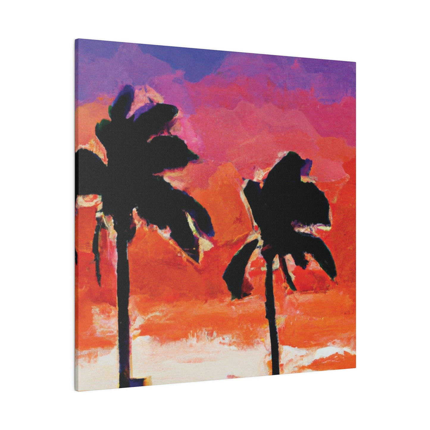 3243X - Miami Beach Sunset Painting Print | Miami | Beach | Sunset | Poster | Home Decor | Wall Art | Canvas