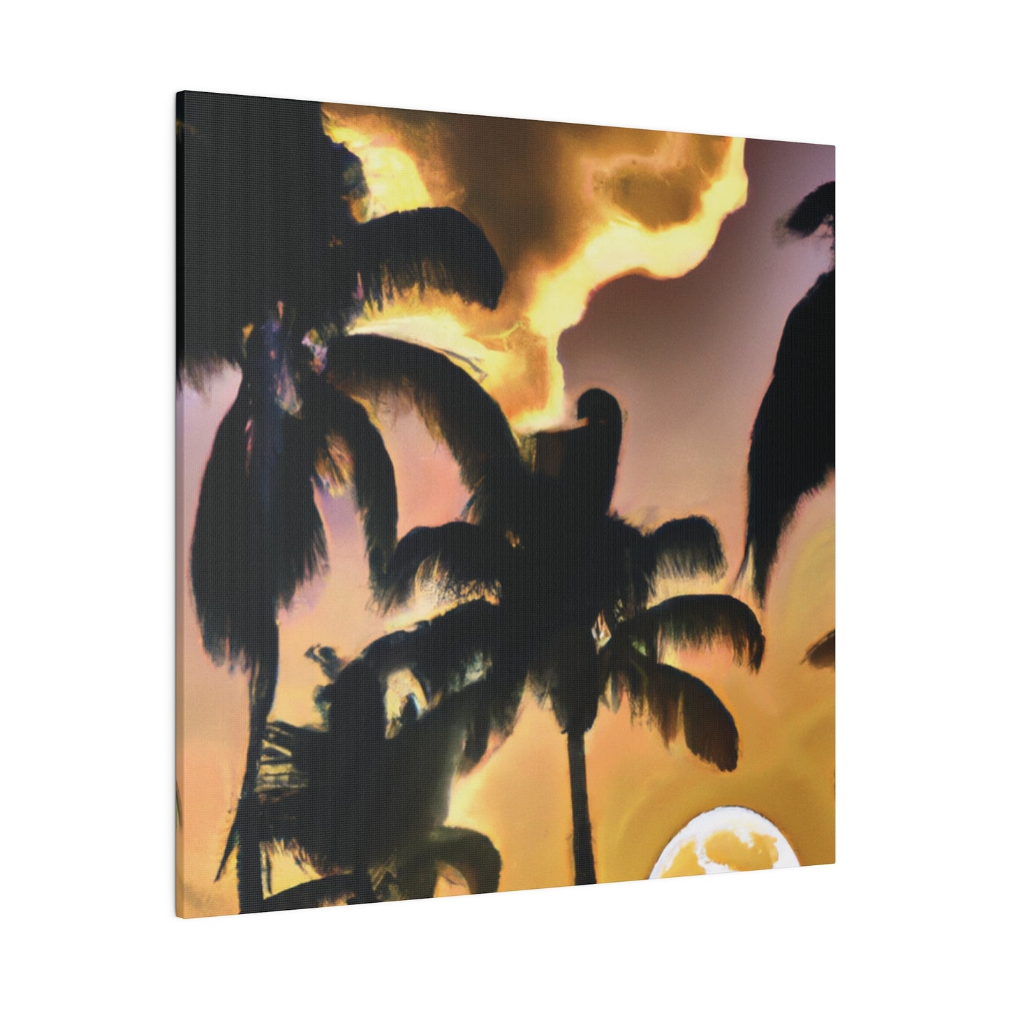 6382Q - Miami Beach Sunset Painting Print | Miami | Beach | Sunset | Poster | Home Decor | Wall Art | Canvas