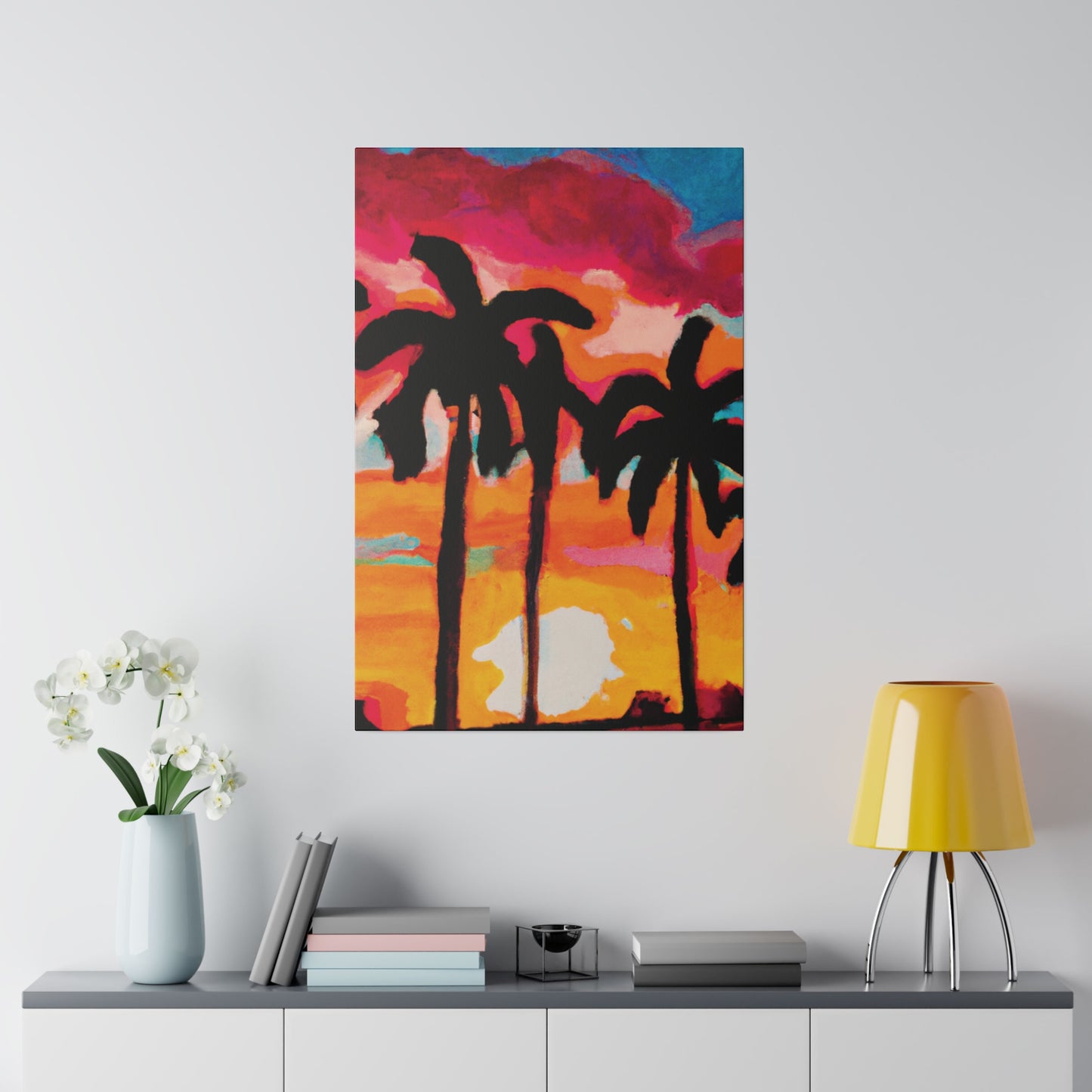 4763O - Miami Beach Sunset Painting Print | Miami | Beach | Sunset | Poster | Home Decor | Wall Art | Canvas