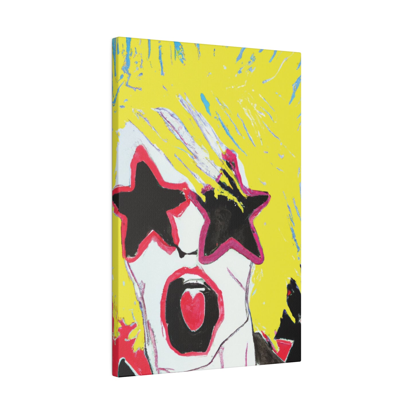 6256G - Rockstar Painting Print | Face | Abstract | Poster | Home Decor | Wall Art | Music Art | Canvas