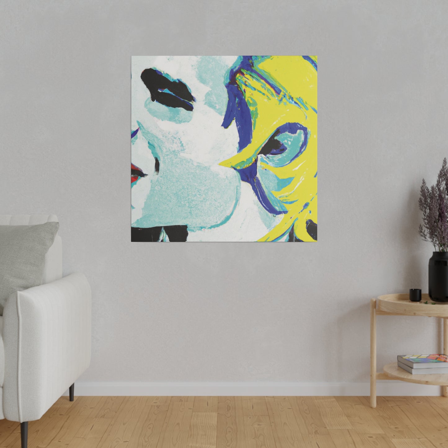 8129A - Rockstar Painting Print | Face | Abstract | Poster | Home Decor | Wall Art | Music Art | Canvas