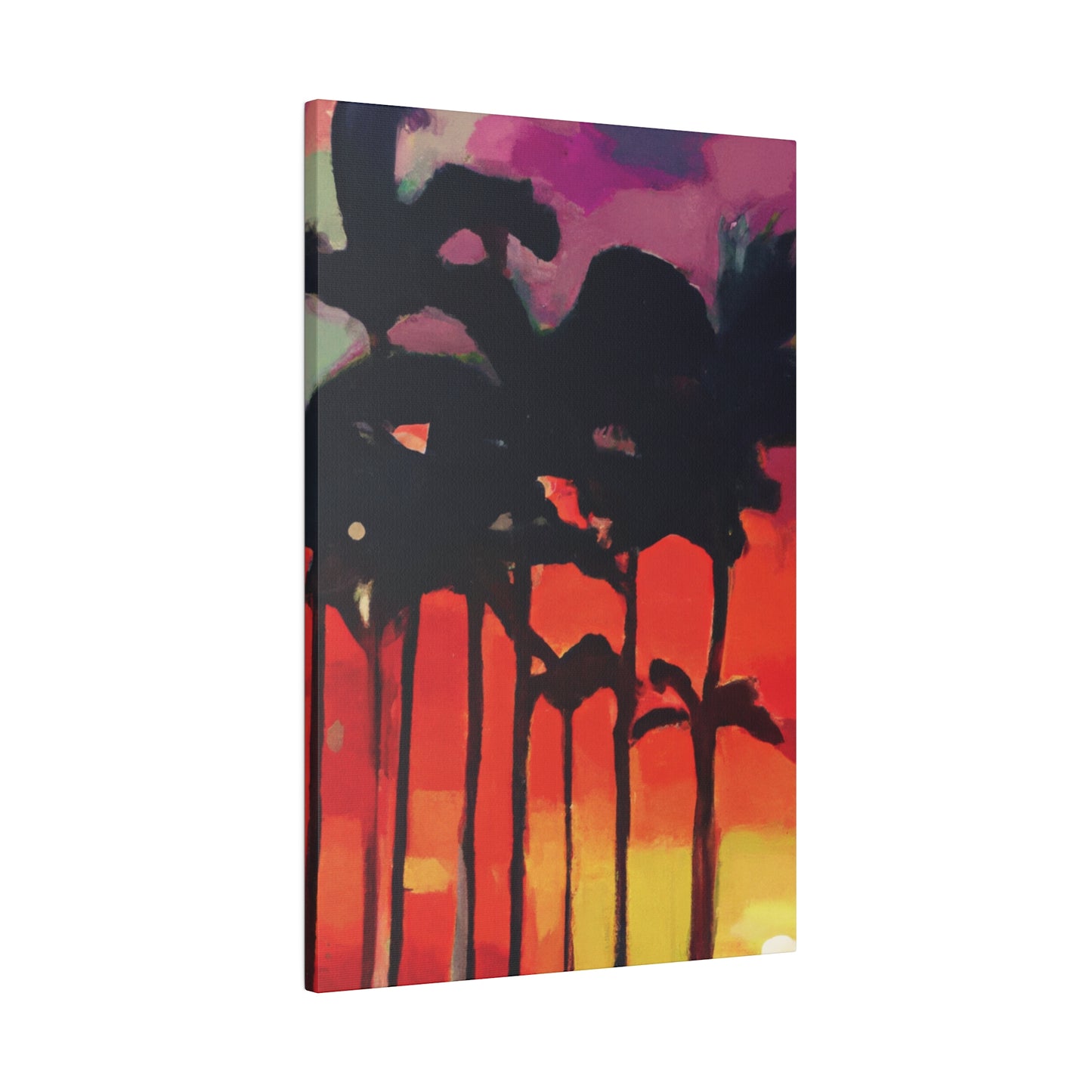 9653K - Miami Beach Sunset Painting Print | Miami | Beach | Sunset | Poster | Home Decor | Wall Art | Canvas