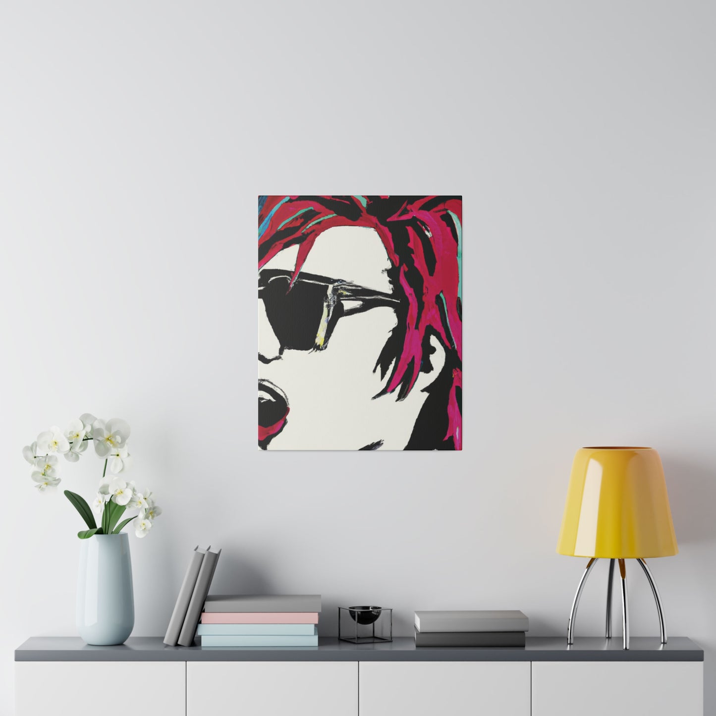 7835B - Rockstar Painting Print | Face | Abstract | Poster | Home Decor | Wall Art | Music Art | Canvas