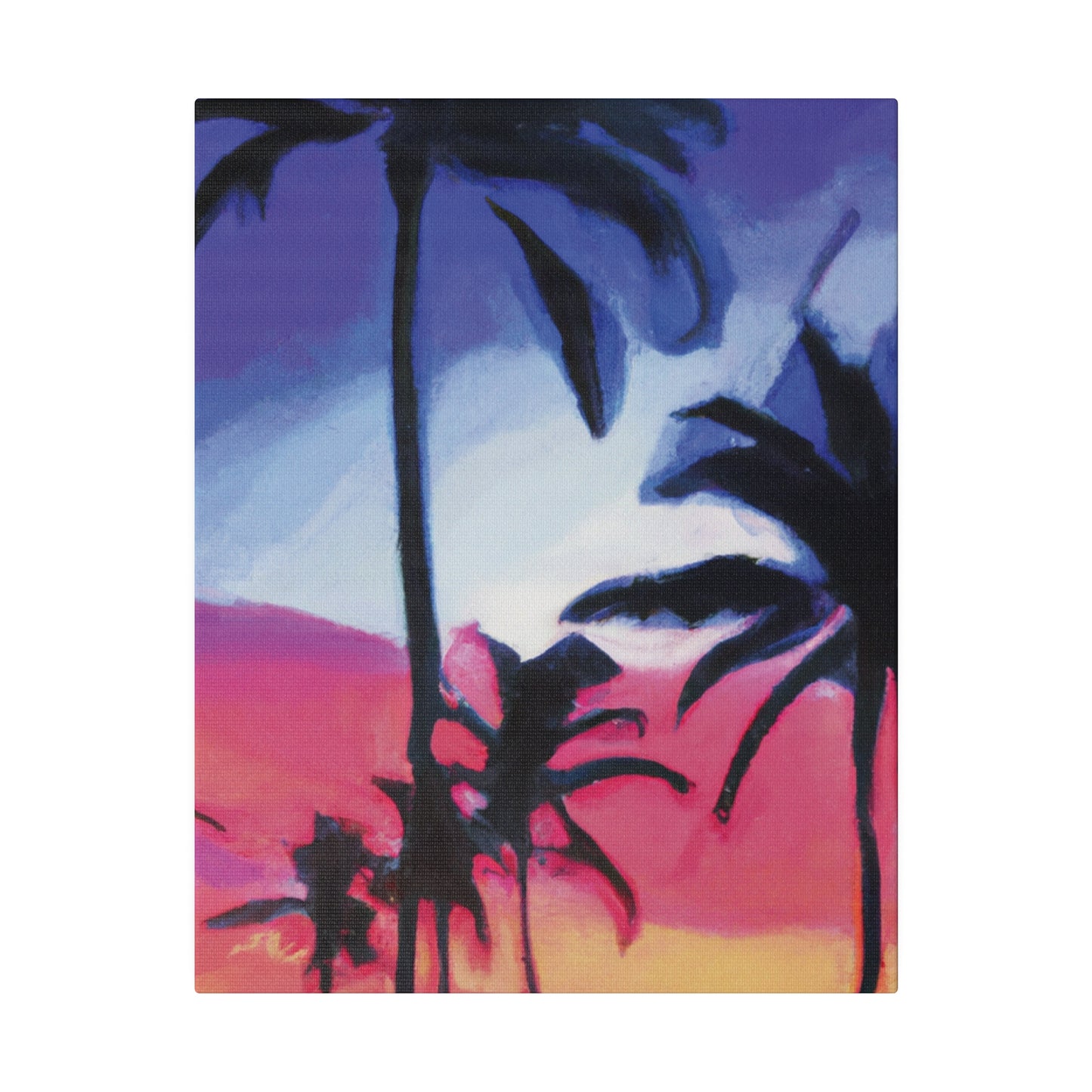 7473F - Miami Beach Sunset Painting Print | Miami | Beach | Sunset | Poster | Home Decor | Wall Art | Canvas