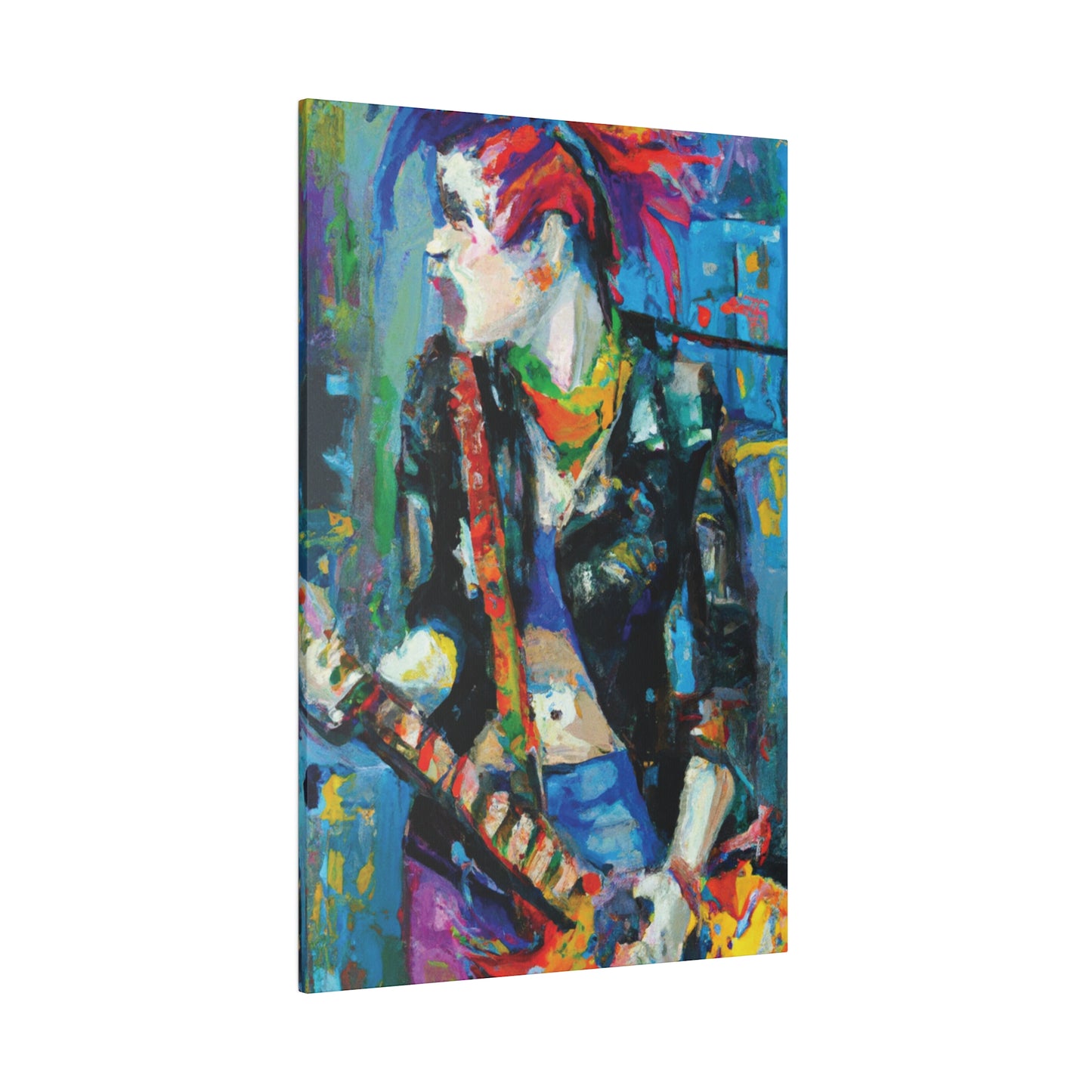 3601F - Rockstar Oil Painting Style Print | Poster | Home Decor | Wall Art | Music Art | Canvas