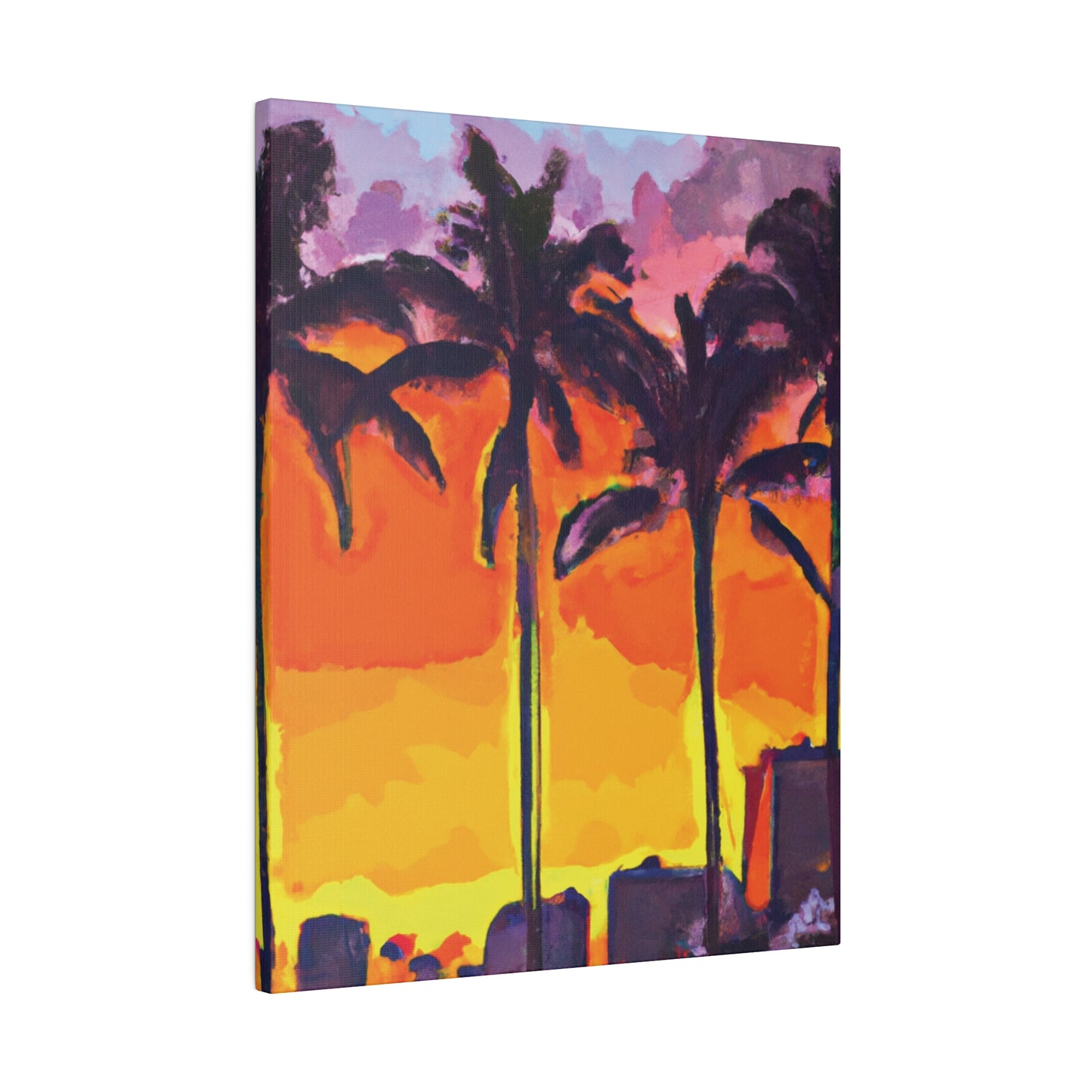 7392A - Miami Beach Sunset Painting Print | Miami | Beach | Sunset | Poster | Home Decor | Wall Art | Canvas