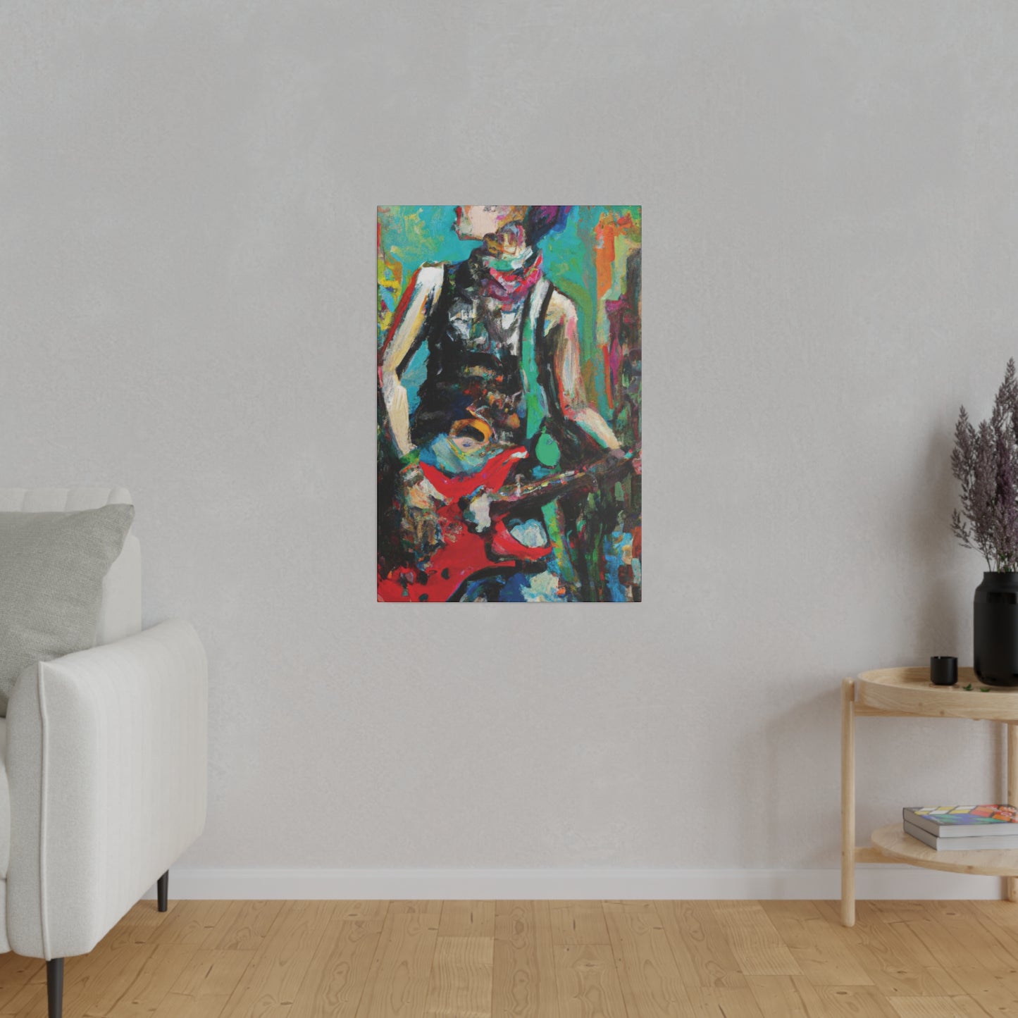 9287Z - Rockstar Oil Painting Style Print | Poster | Home Decor | Wall Art | Music Art | Canvas