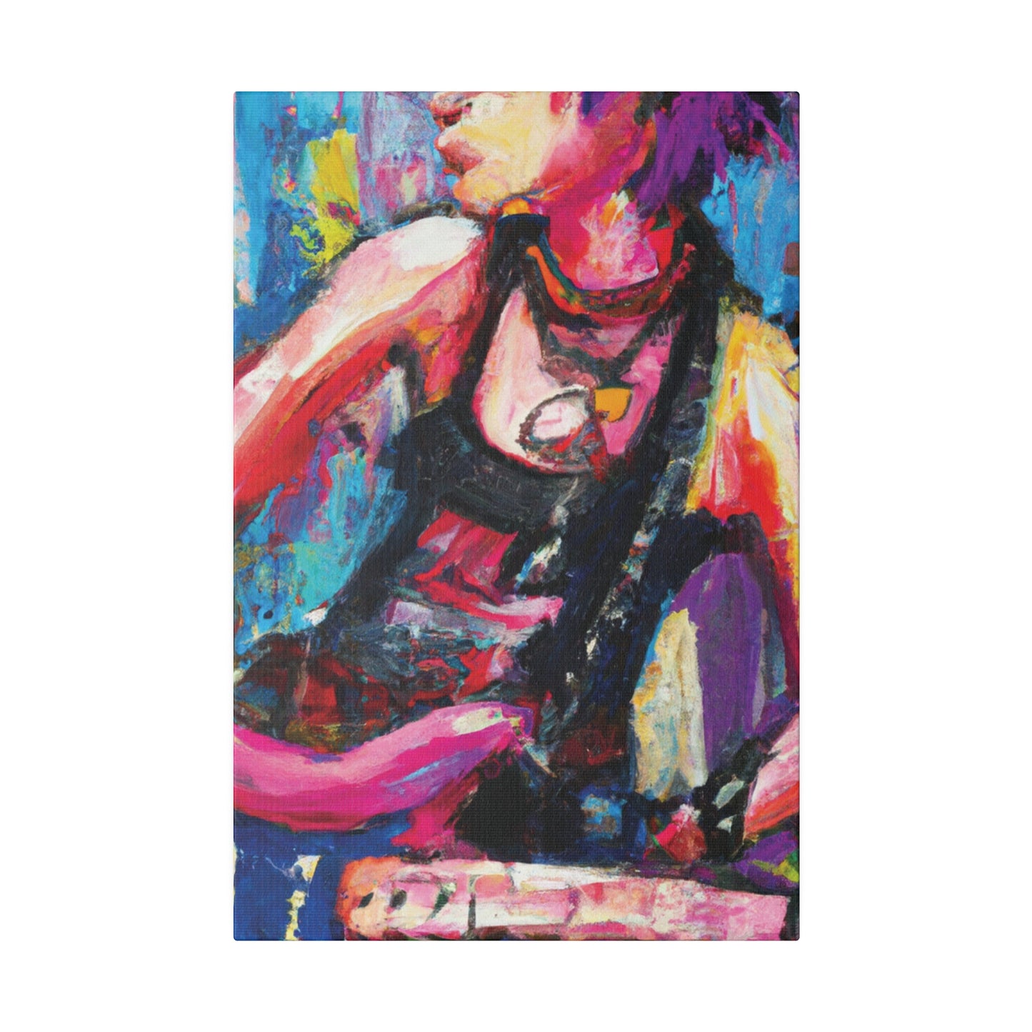 7793Y - Rockstar Oil Painting Style Print | Poster | Home Decor | Wall Art | Music Art | Canvas