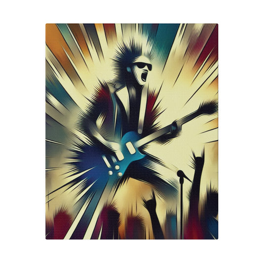 1872L - Rockstar Painting Print | Face | Abstract | Poster | Home Decor | Wall Art | Music Art | Canvas