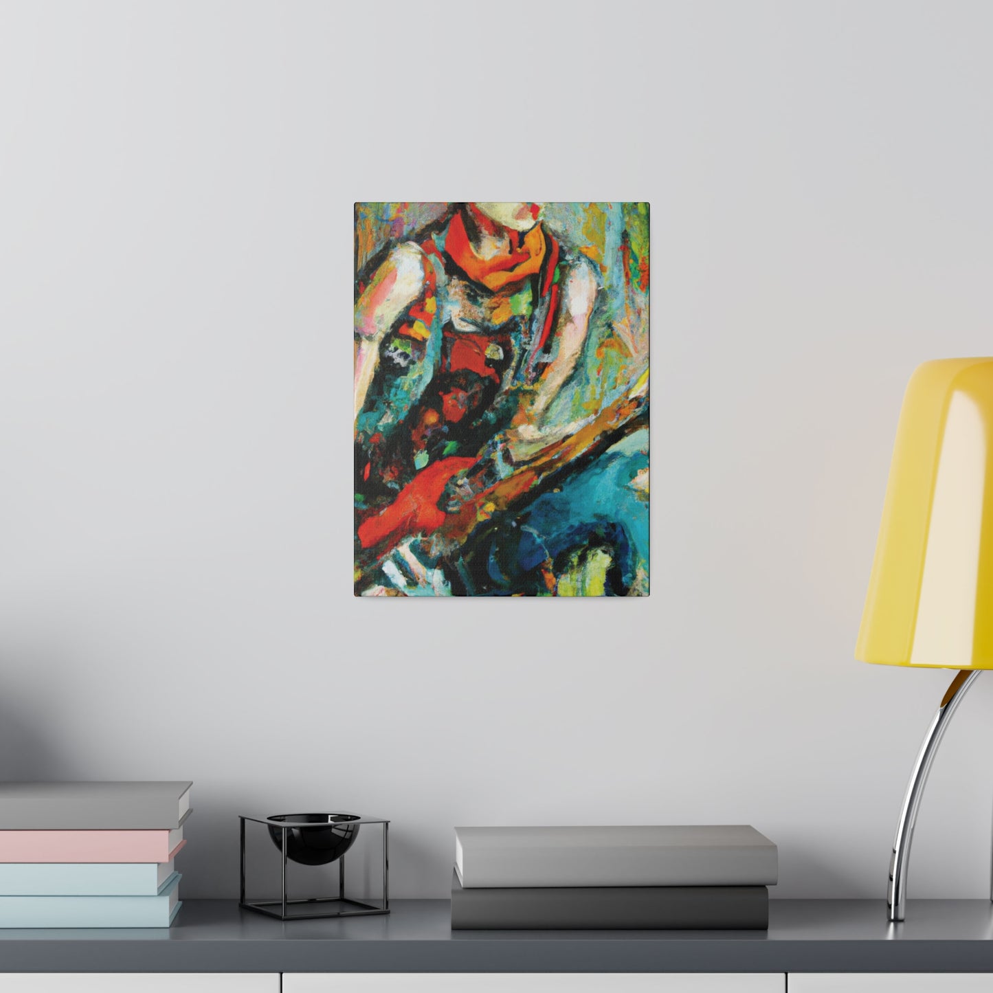 7494M - Rockstar Oil Painting Style Print | Poster | Home Decor | Wall Art | Music Art | Canvas