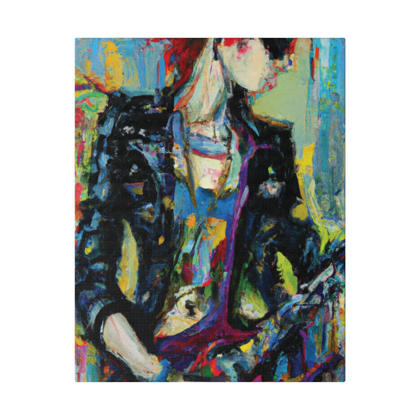 9745J - Rockstar Oil Painting Style Print | Poster | Home Decor | Wall Art | Music Art | Canvas