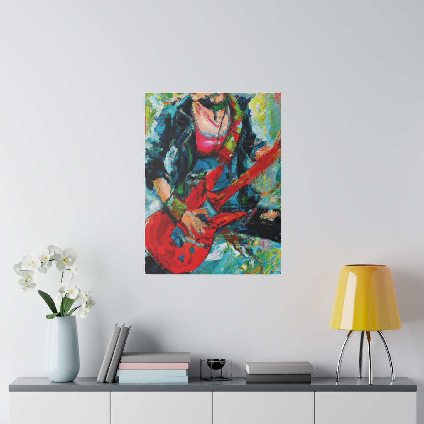 7746Y - Rockstar Oil Painting Style Print | Poster | Home Decor | Wall Art | Music Art | Canvas