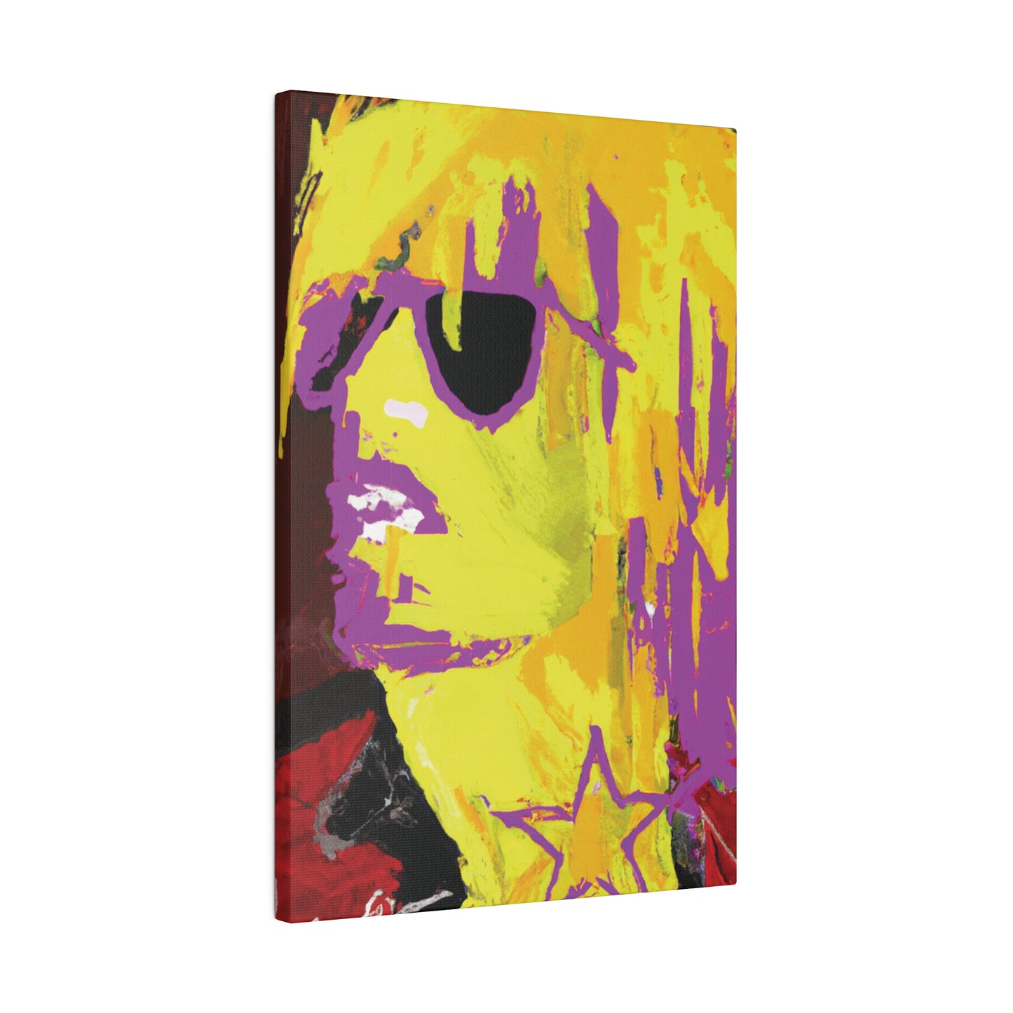 138G - Rockstar Painting Print | Face | Abstract | Poster | Home Decor | Wall Art | Music Art | Canvas