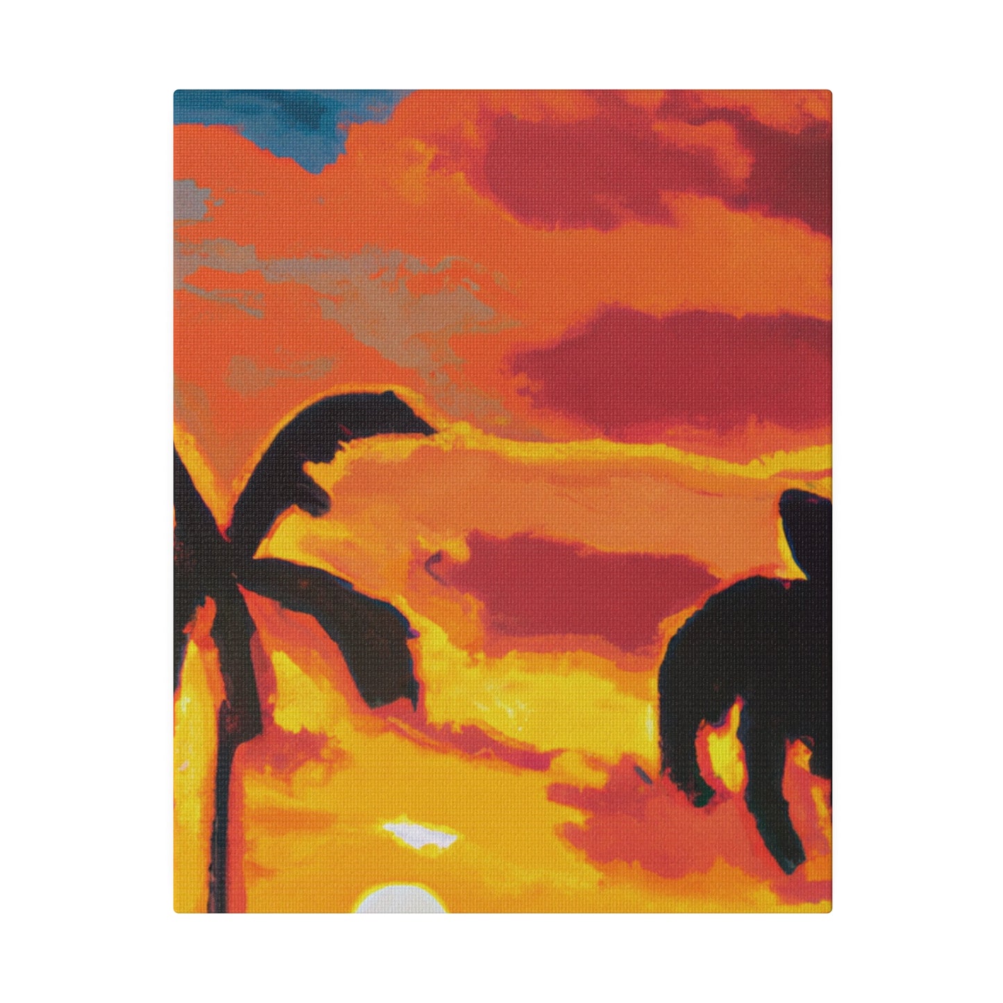 497L - Miami Beach Sunset Painting Print | Miami | Beach | Sunset | Poster | Home Decor | Wall Art | Canvas