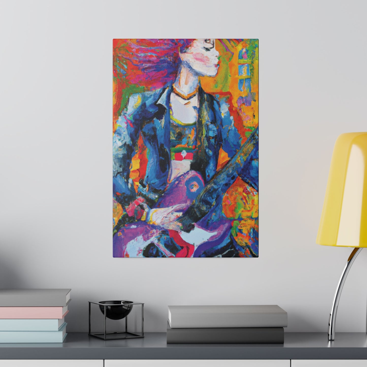 8135R - Rockstar Oil Painting Style Print | Poster | Home Decor | Wall Art | Music Art | Canvas