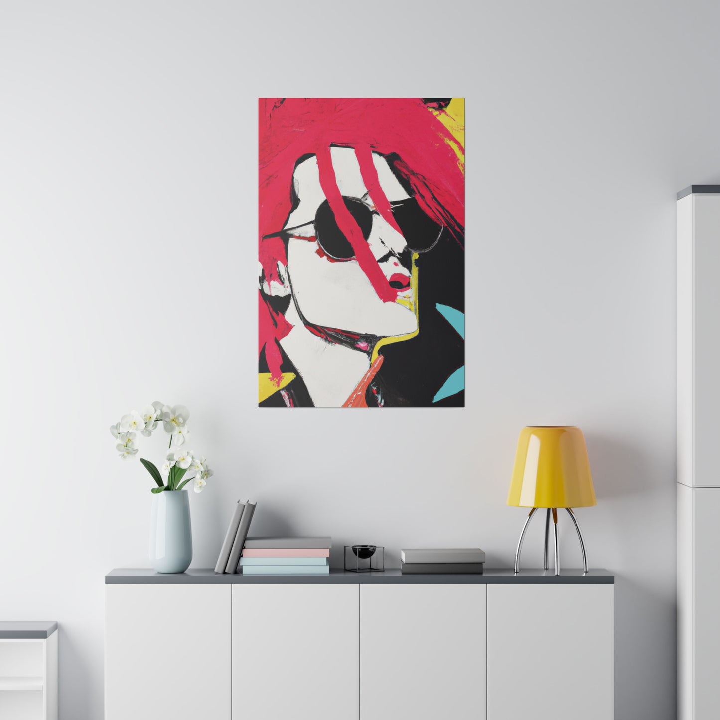 2864L - Rockstar Painting Print | Face | Abstract | Poster | Home Decor | Wall Art | Music Art | Canvas