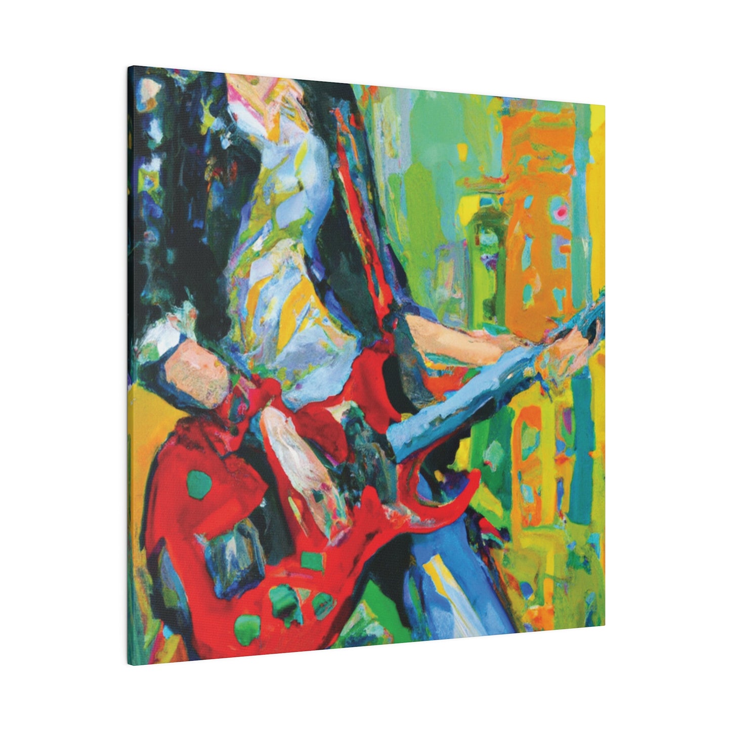 7369K - Rockstar Oil Painting Style Print | Poster | Home Decor | Wall Art | Music Art | Canvas