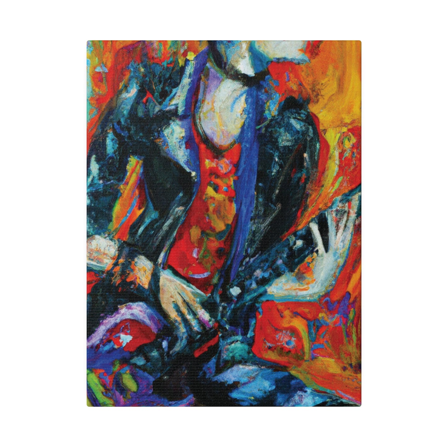 7348F - Rockstar Oil Painting Style Print | Poster | Home Decor | Wall Art | Music Art | Canvas