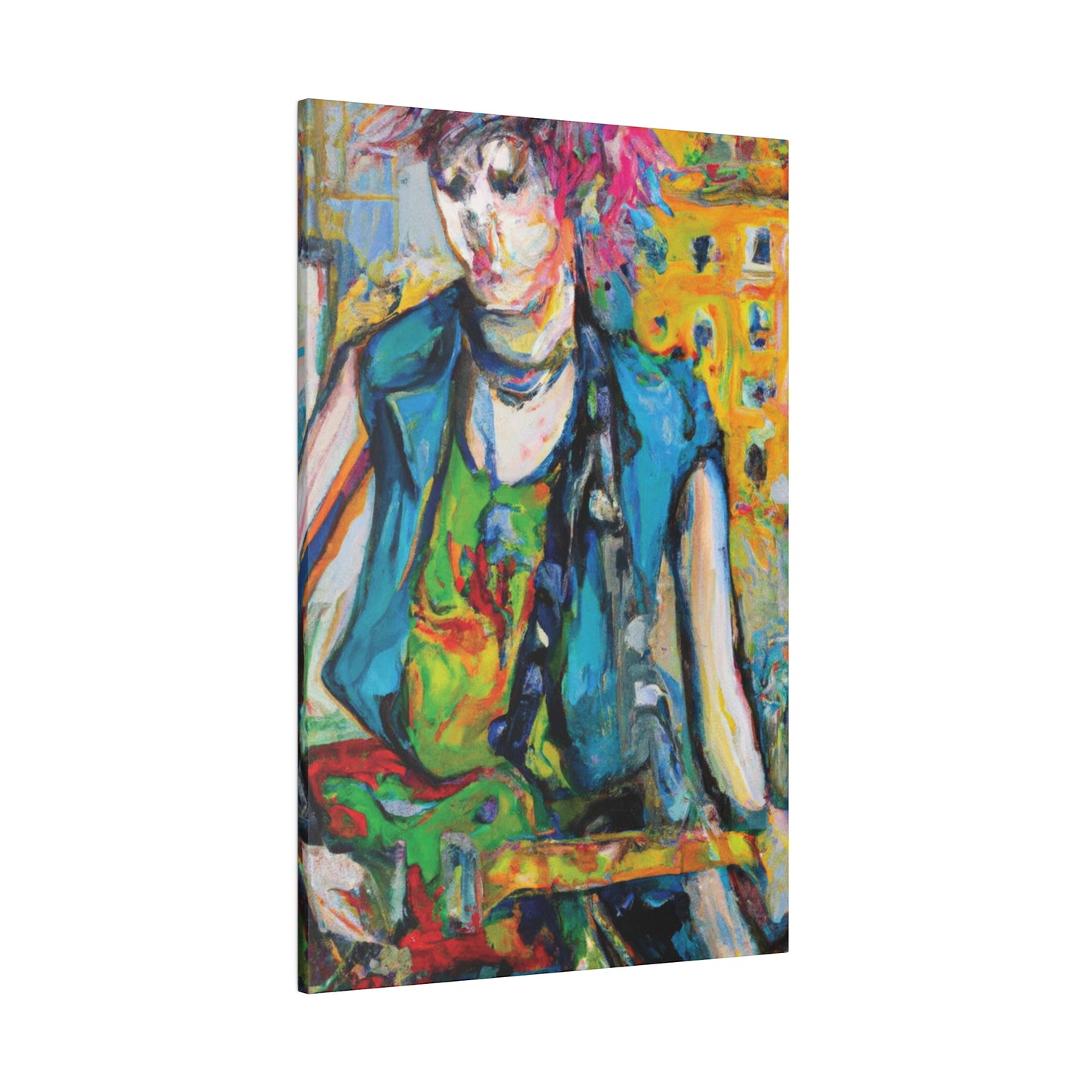 5368N - Rockstar Oil Painting Style Print | Poster | Home Decor | Wall Art | Music Art | Canvas