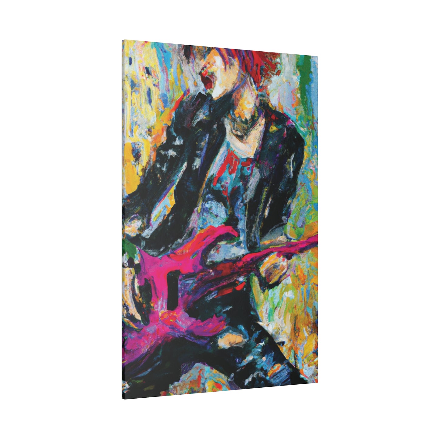 4567X - Rockstar Oil Painting Style Print | Poster | Home Decor | Wall Art | Music Art | Canvas