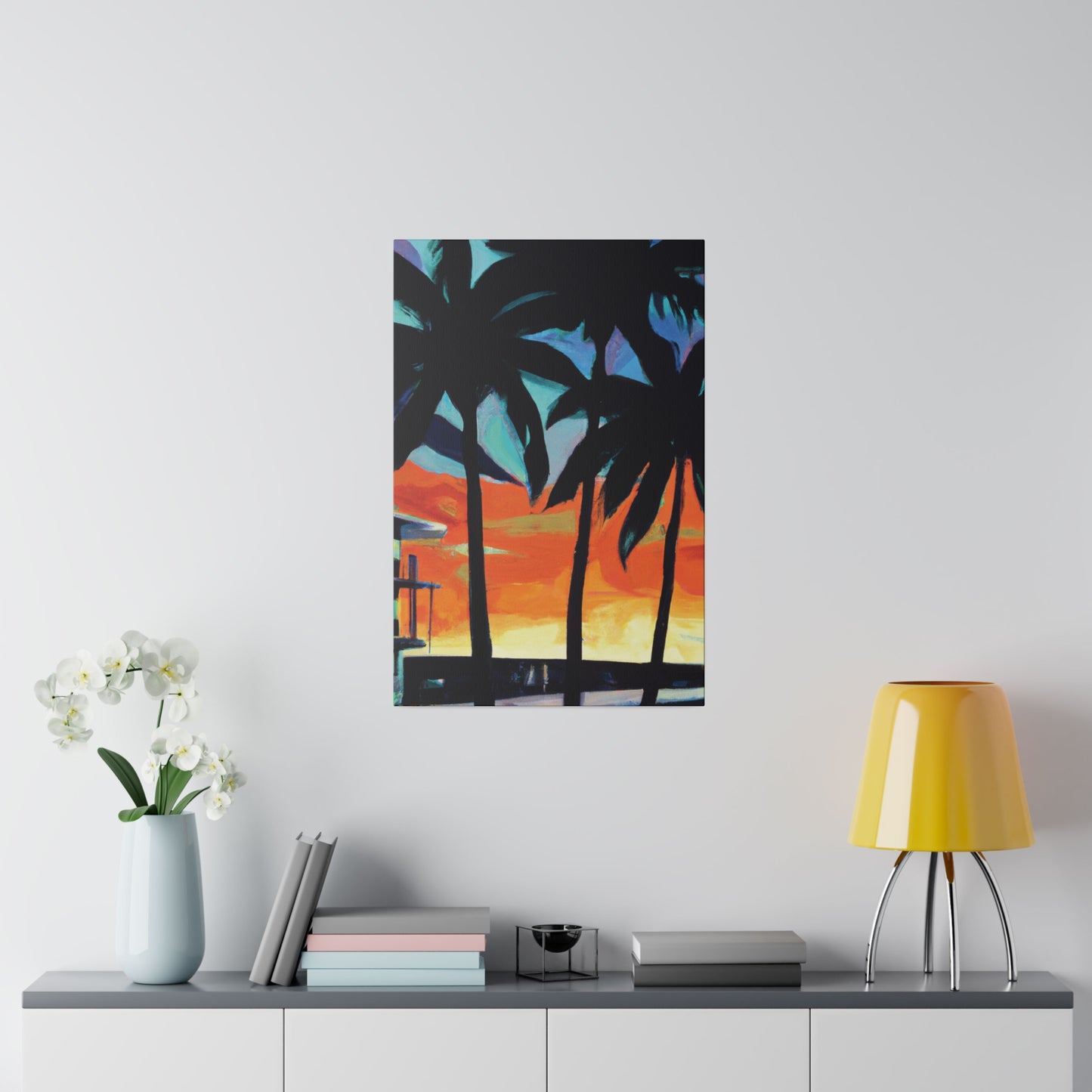 4567W - Miami Beach Sunset Painting Print | Miami | Beach | Sunset | Poster | Home Decor | Wall Art | Canvas