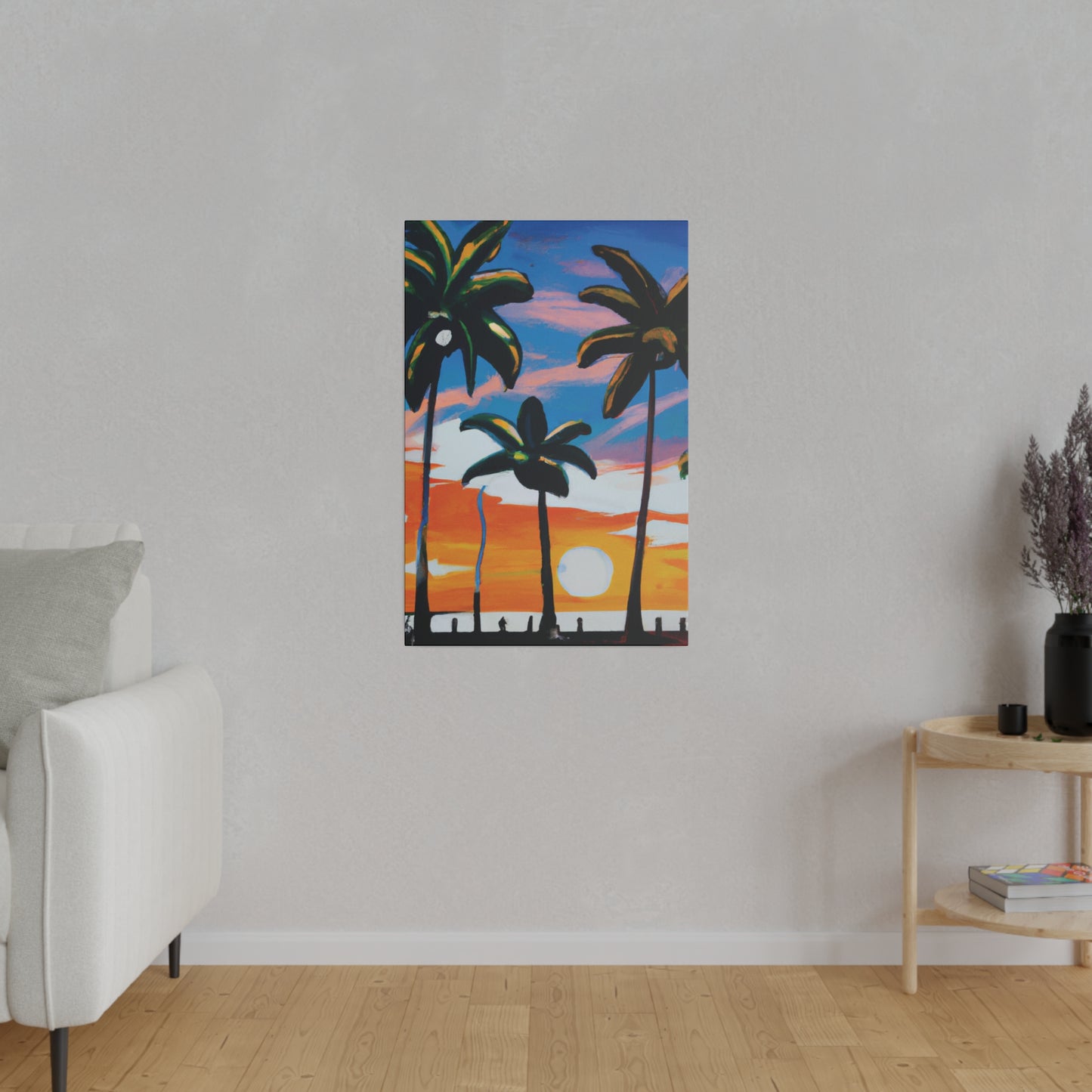 7745G - Miami Beach Sunset Painting Print | Miami | Beach | Sunset | Poster | Home Decor | Wall Art | Canvas