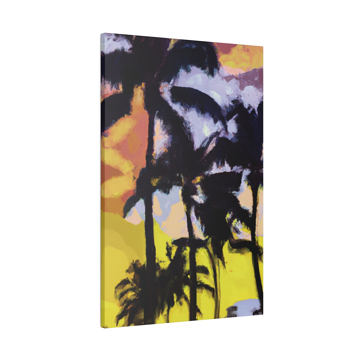 3753W - Miami Beach Sunset Painting Print | Miami | Beach | Sunset | Poster | Home Decor | Wall Art | Canvas