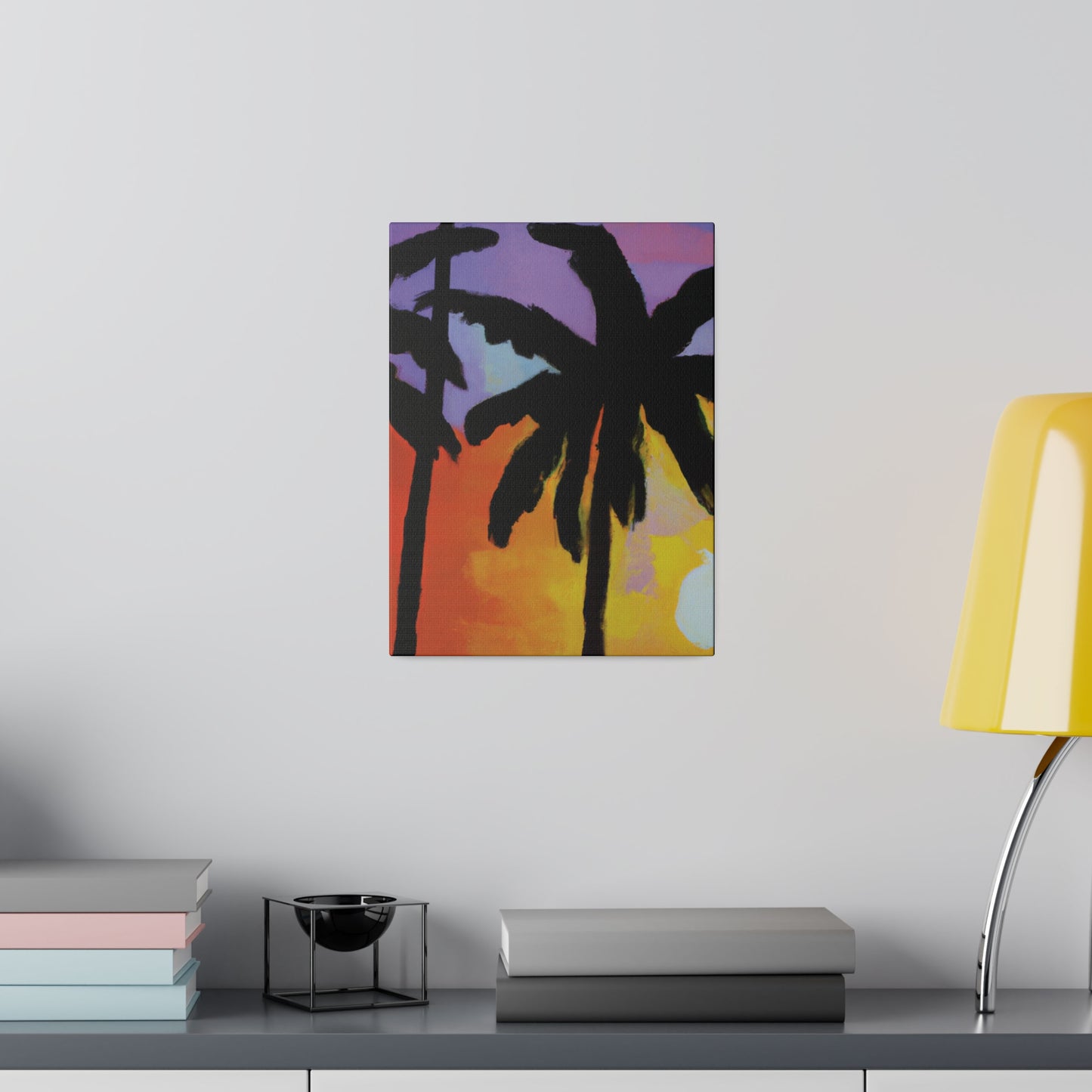 8594V - Miami Beach Sunset Painting Print | Miami | Beach | Sunset | Poster | Home Decor | Wall Art | Canvas