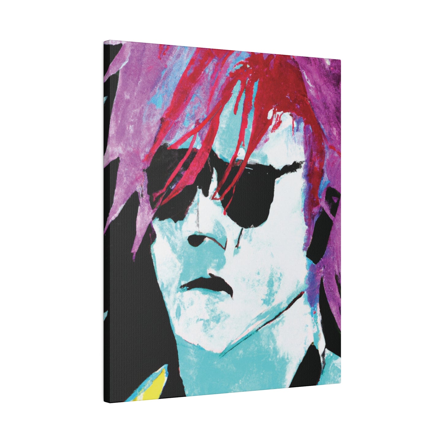 414V - Rockstar Painting Print | Face | Abstract | Poster | Home Decor | Wall Art | Music Art | Canvas