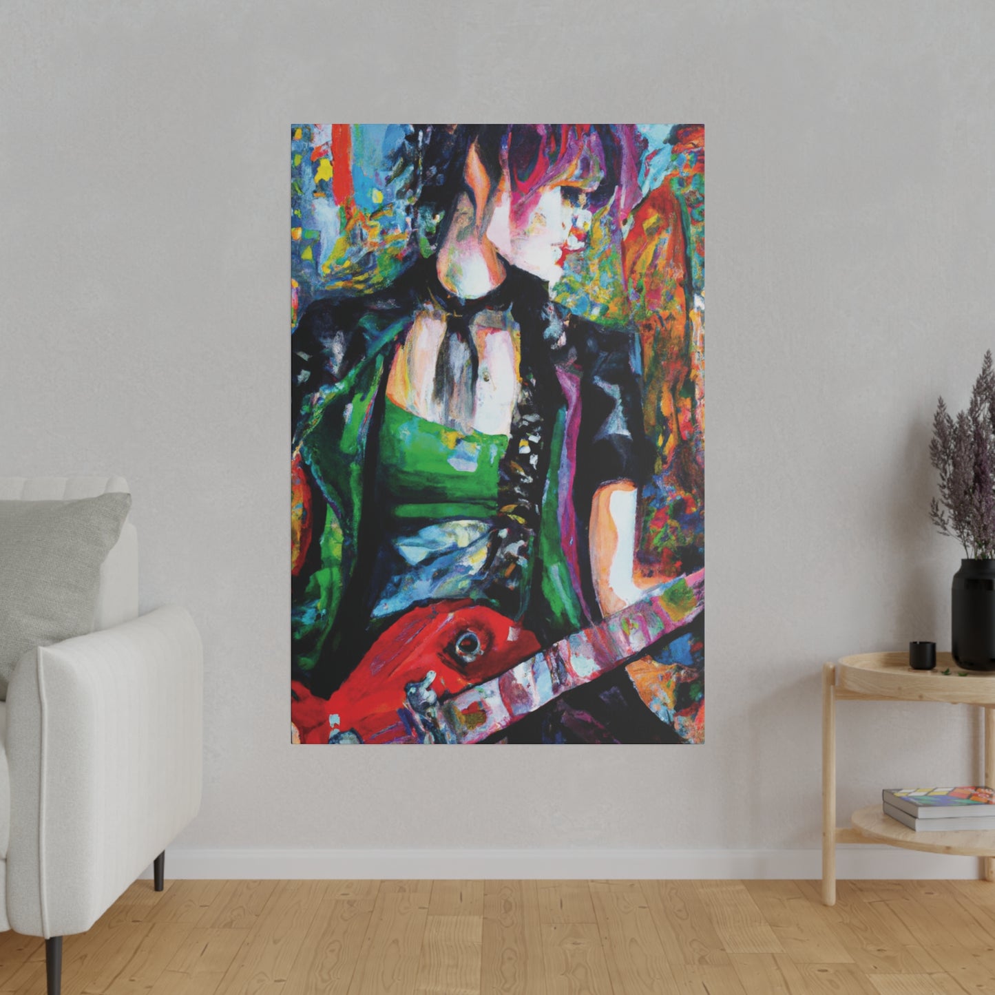 9737J - Rockstar Oil Painting Style Print | Poster | Home Decor | Wall Art | Music Art | Canvas